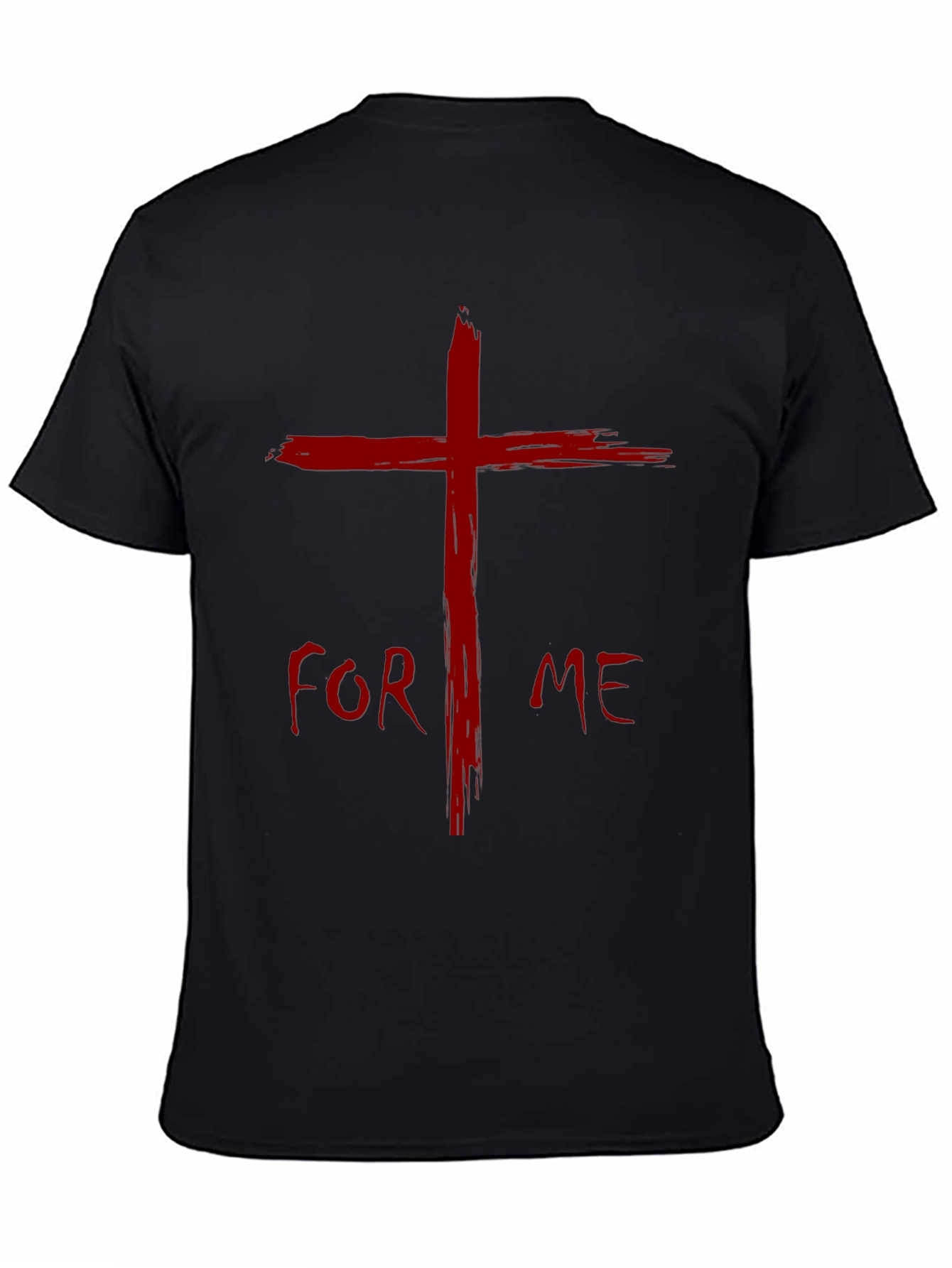 Black Cross For Me Graphic T-Shirt, Cotton Blend view 4