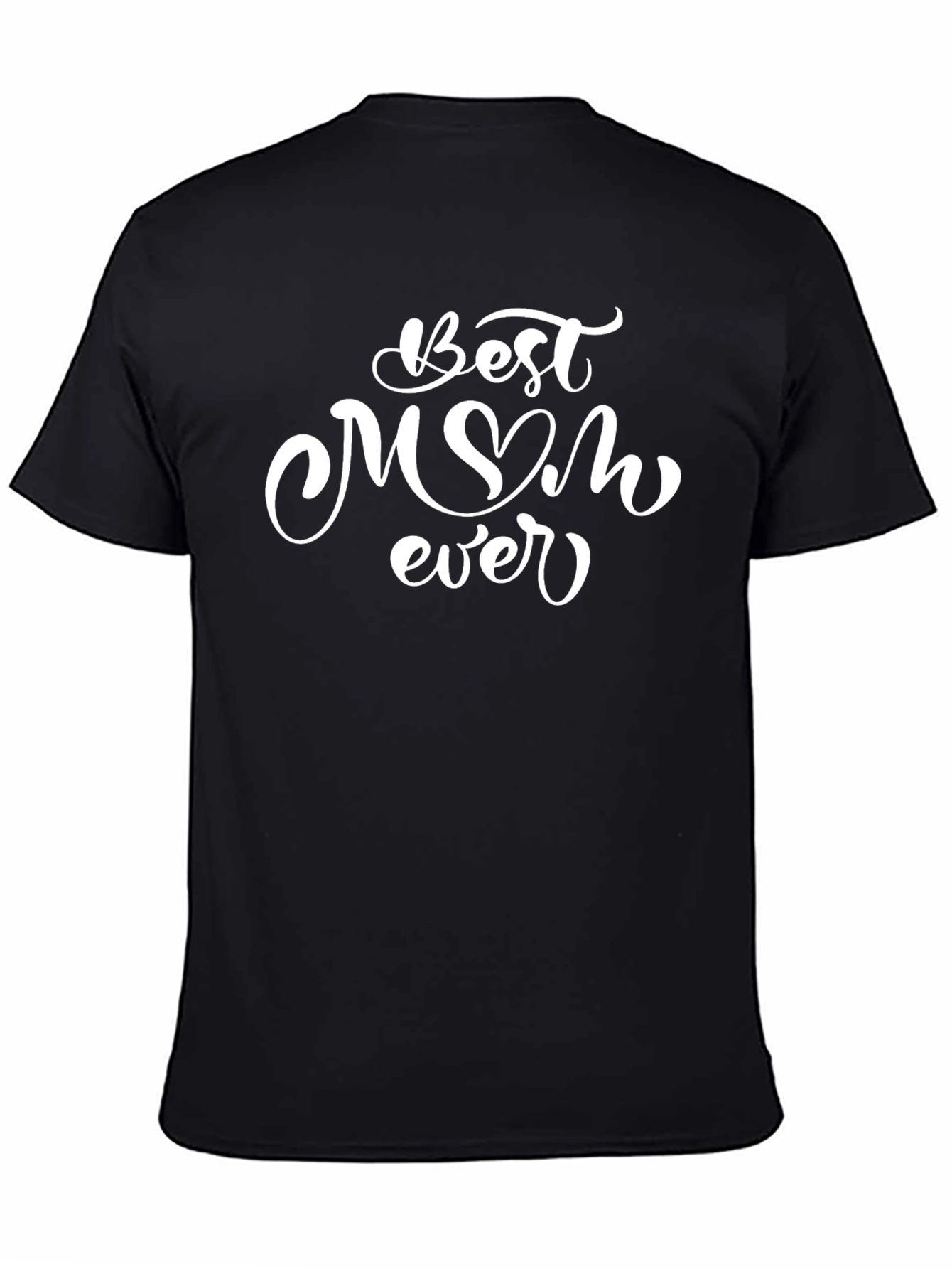 Black Best Mom Ever T-Shirt - Black, Graphic Tee view 4