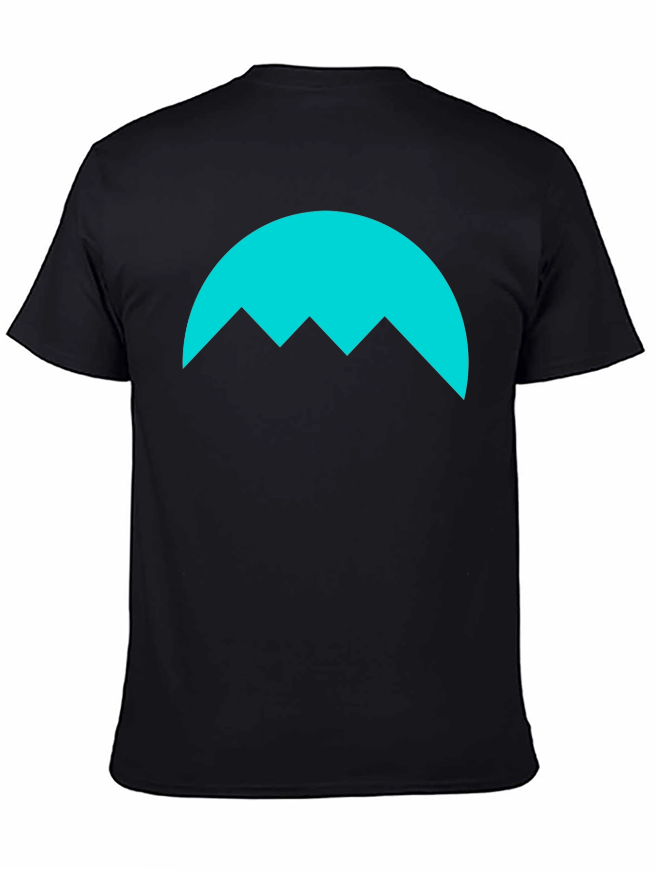 Black Minimalist Mountain Graphic Tee - Black view 4