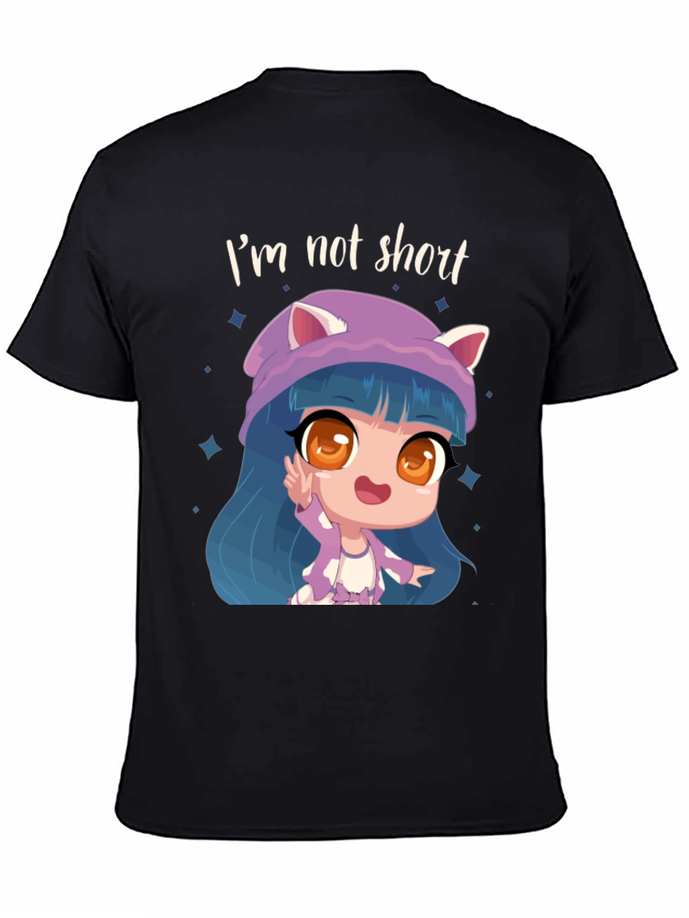 Black I'm Not Short T-Shirt view 4