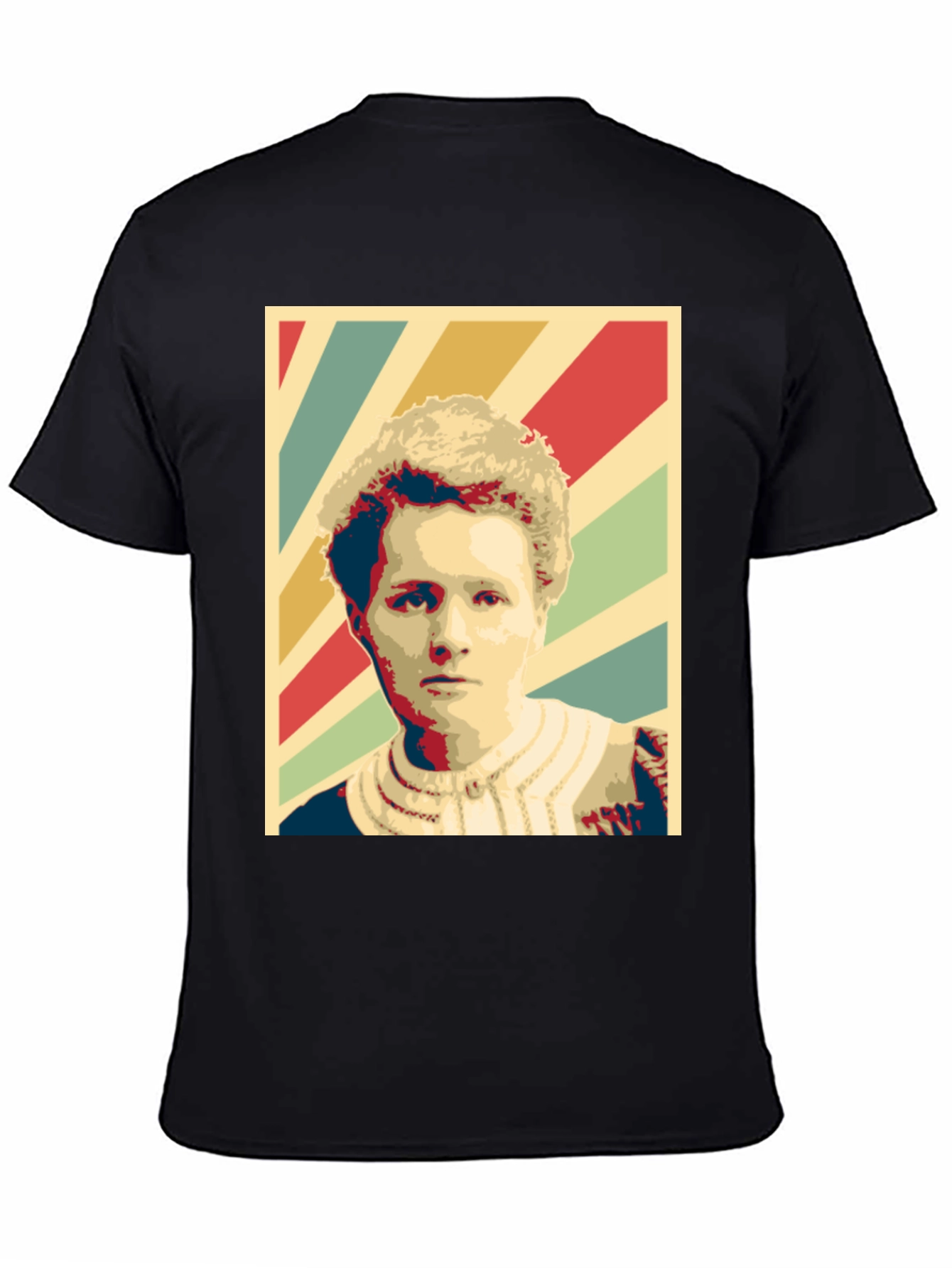 Black Retro Portrait Graphic T-Shirt - Unisex Fashion Tee view 4