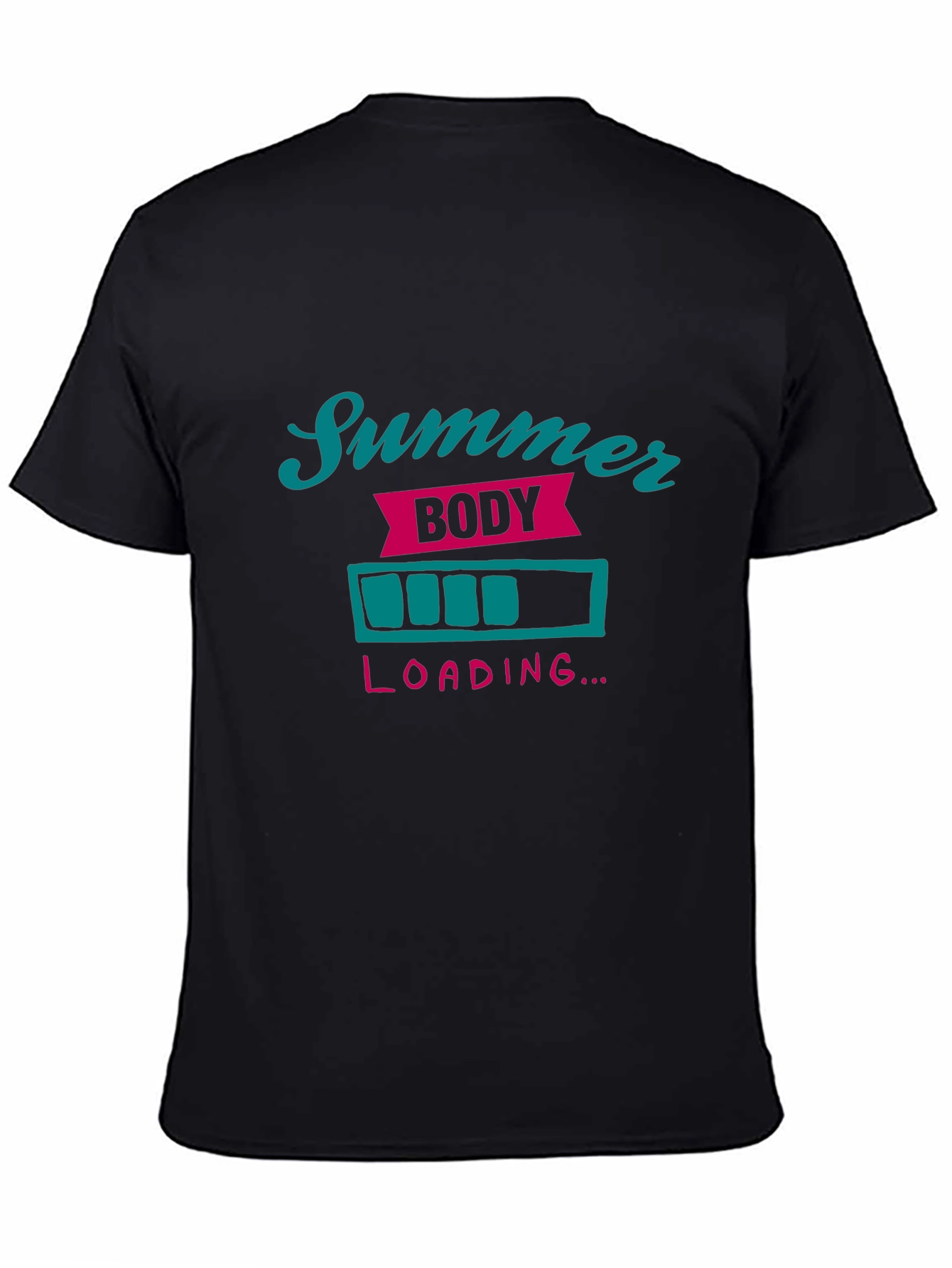 Black Summer Body Loading T-Shirt view 4
