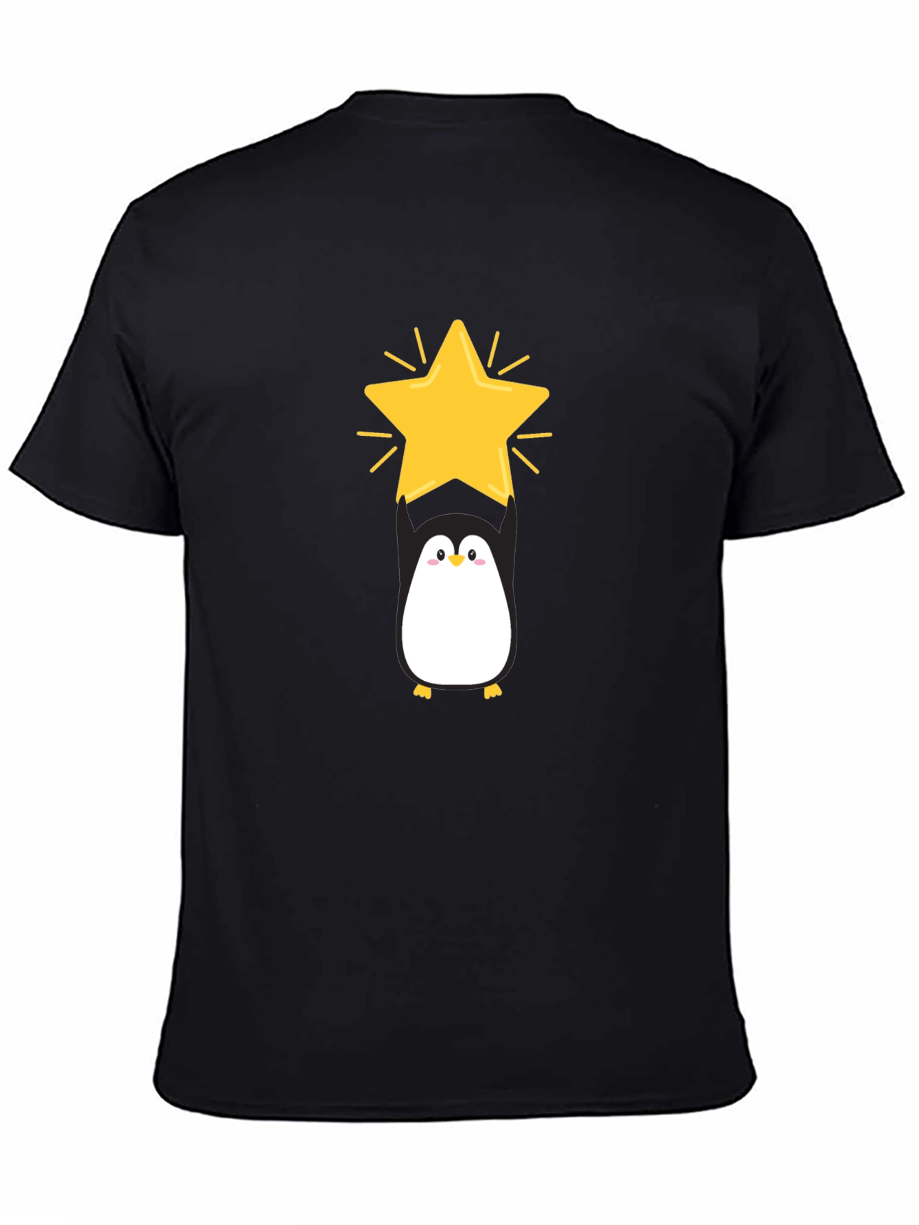 Black Penguin Star Black T-Shirt view 4