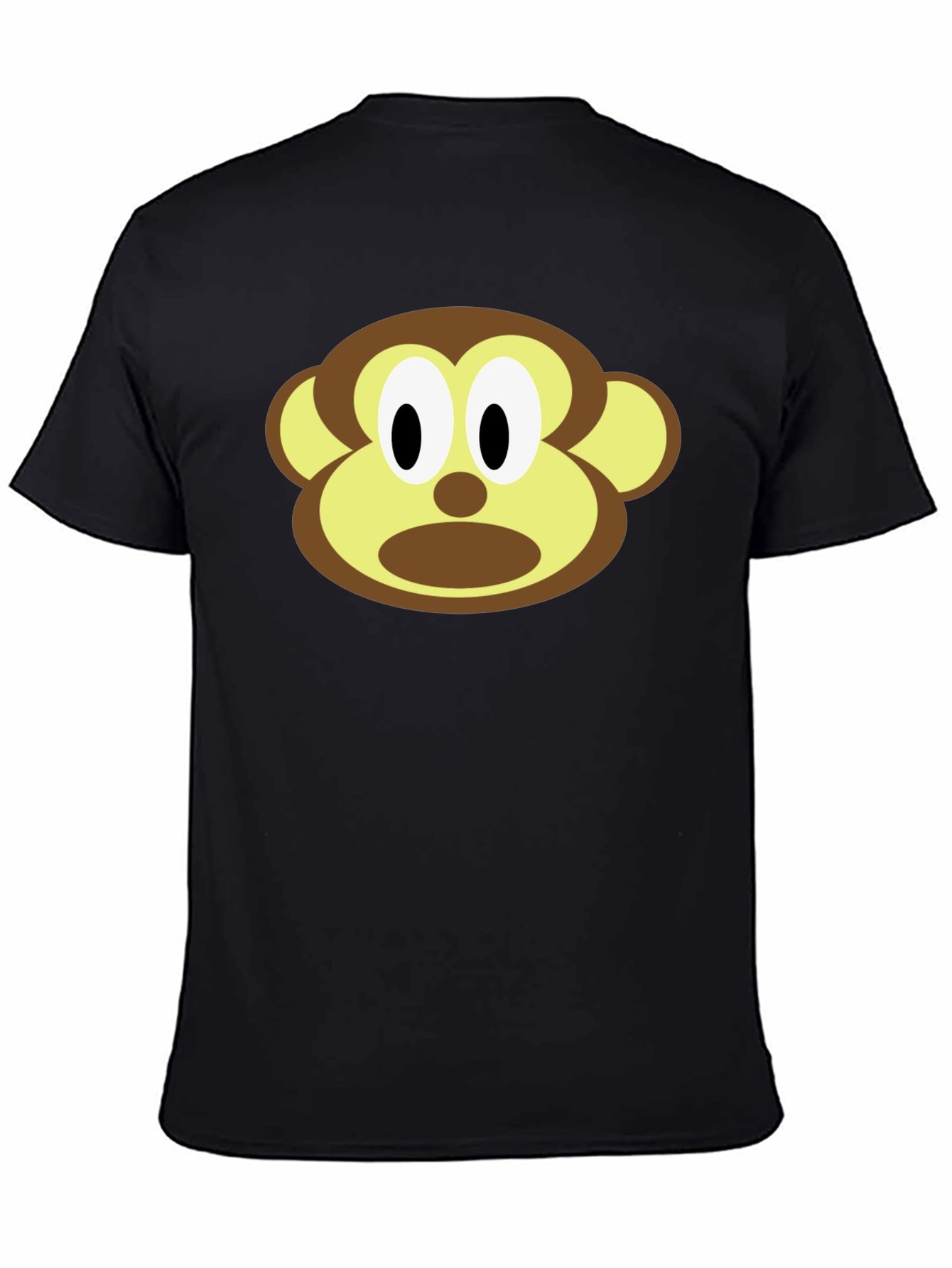 Black Monkey Face Graphic Tee - Unisex Black T-Shirt view 4