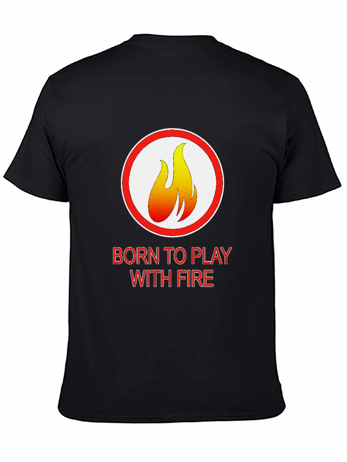 Black Born to Play With Fire Graphic Tee view 4