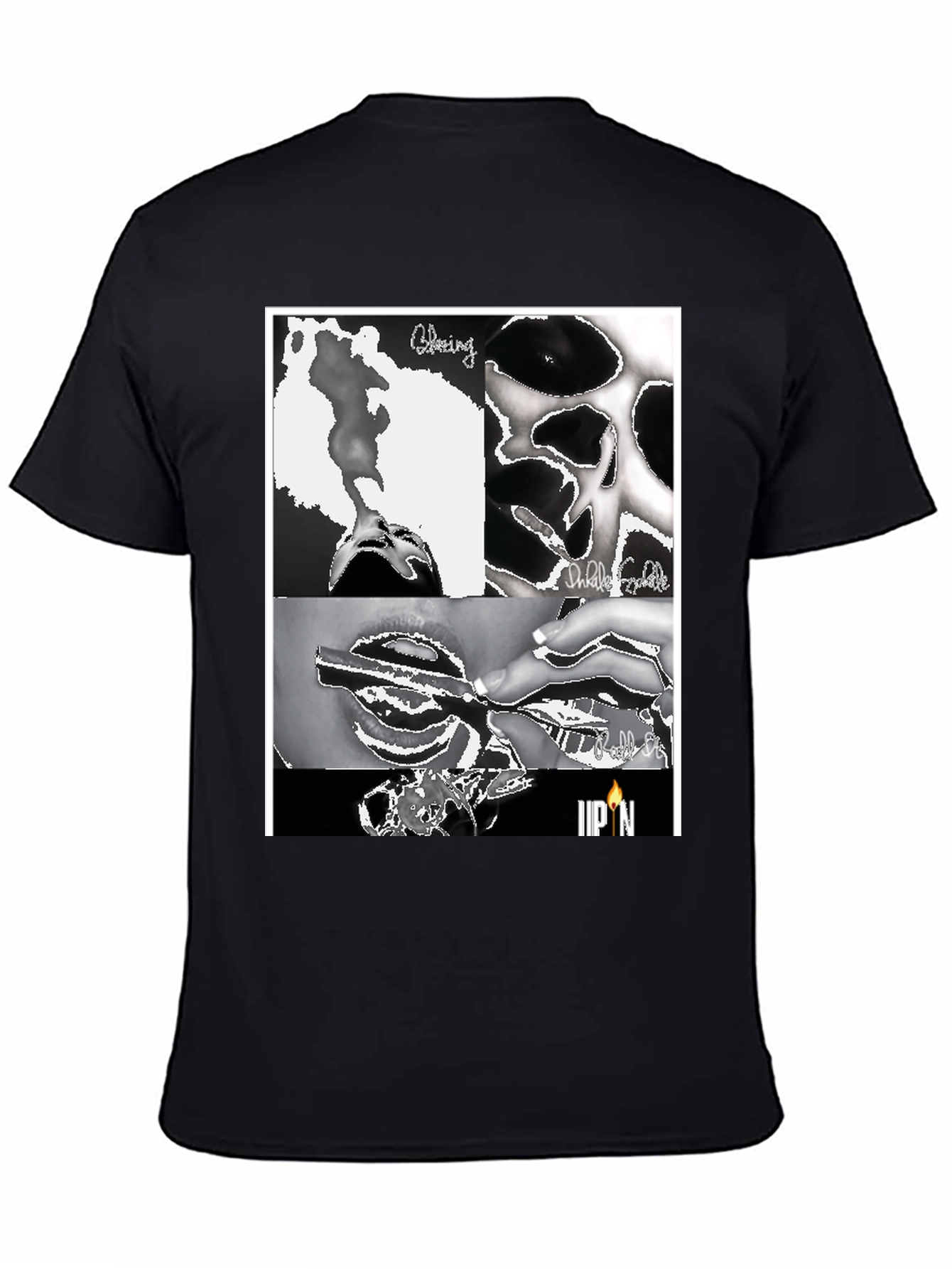 Black Blazing Graphic Tee - Street Style view 4