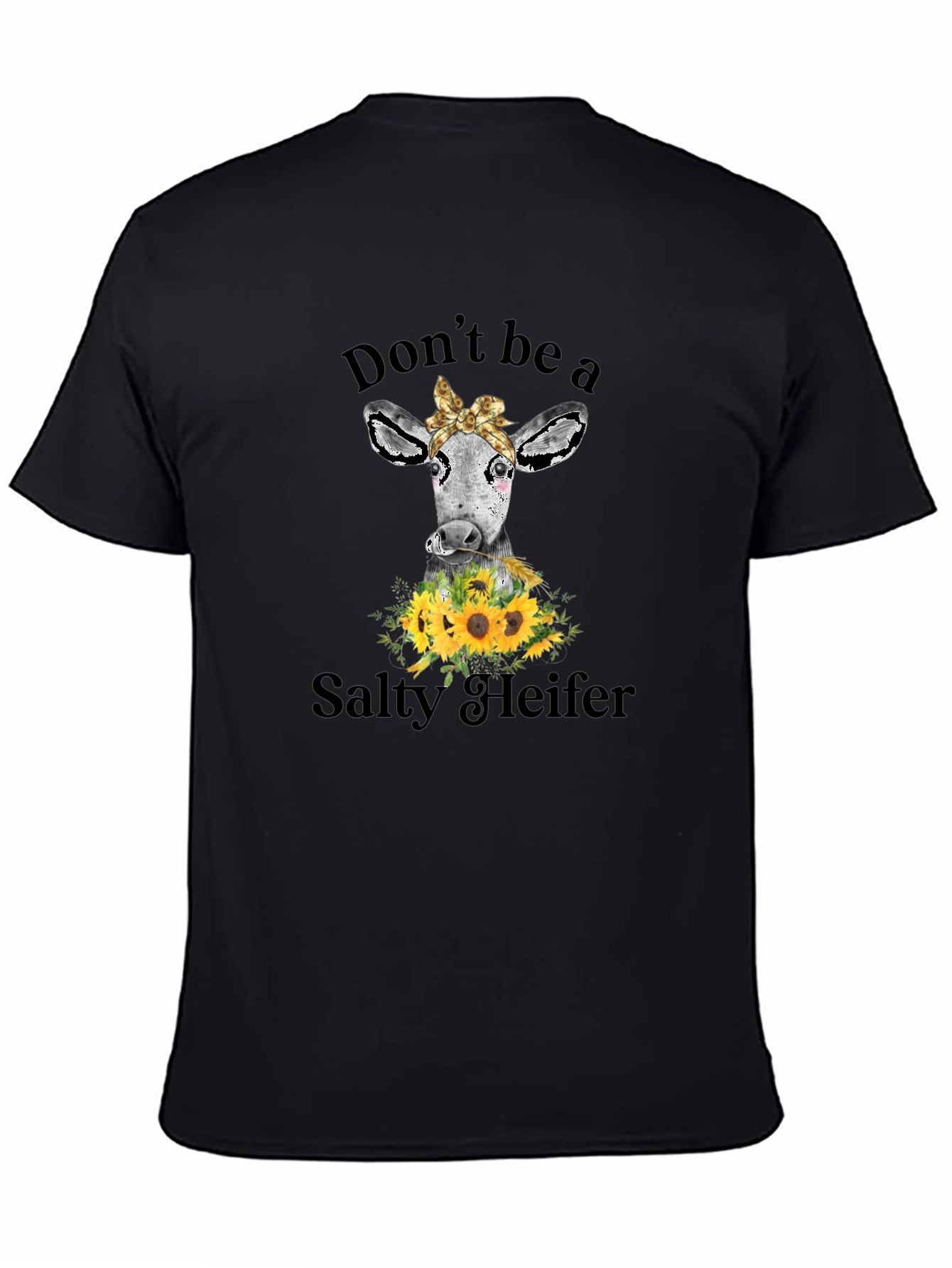 Black Salty Heifer Cow Graphic Tee view 4