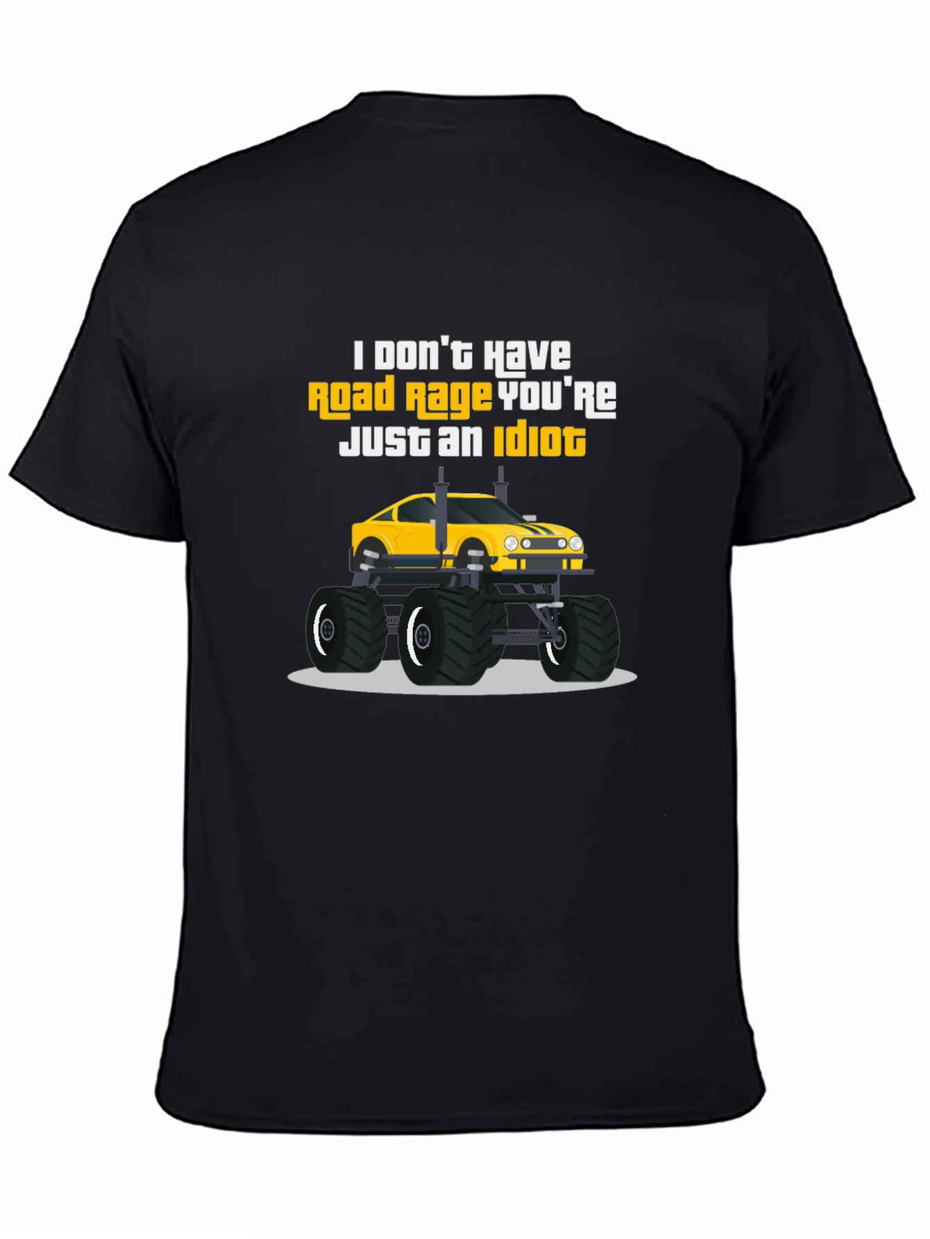 Black Road Rage Monster Truck T-Shirt view 4