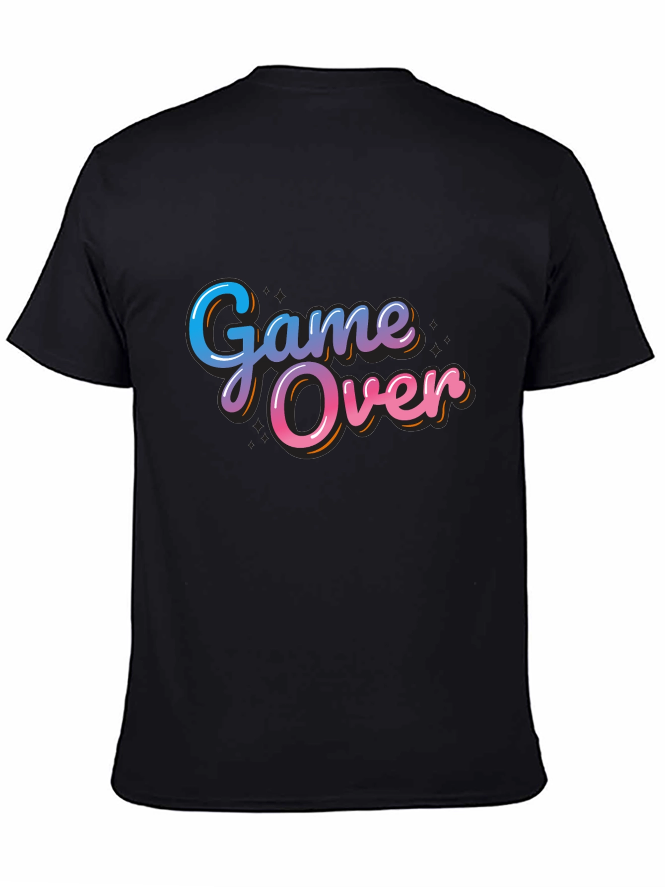 Black Game Over T-Shirt - Stylish Graphic Tee view 4