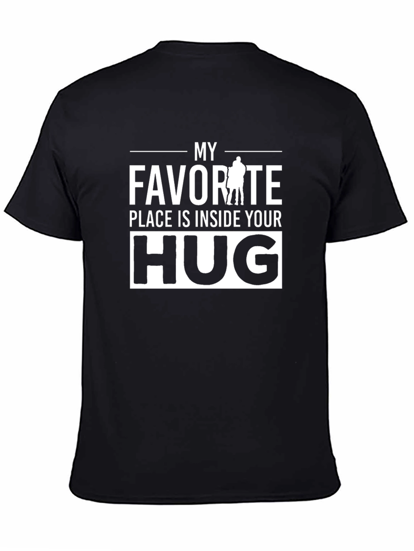 Black My Favorite Place Hug Graphic Tee view 4