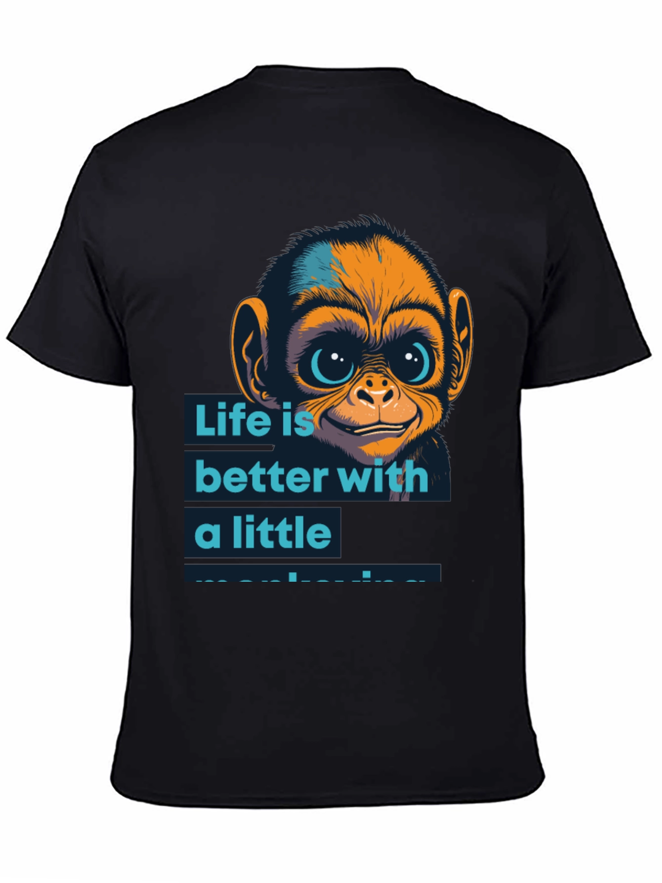 Life is Better Monkey Graphic T-Shirt - 4