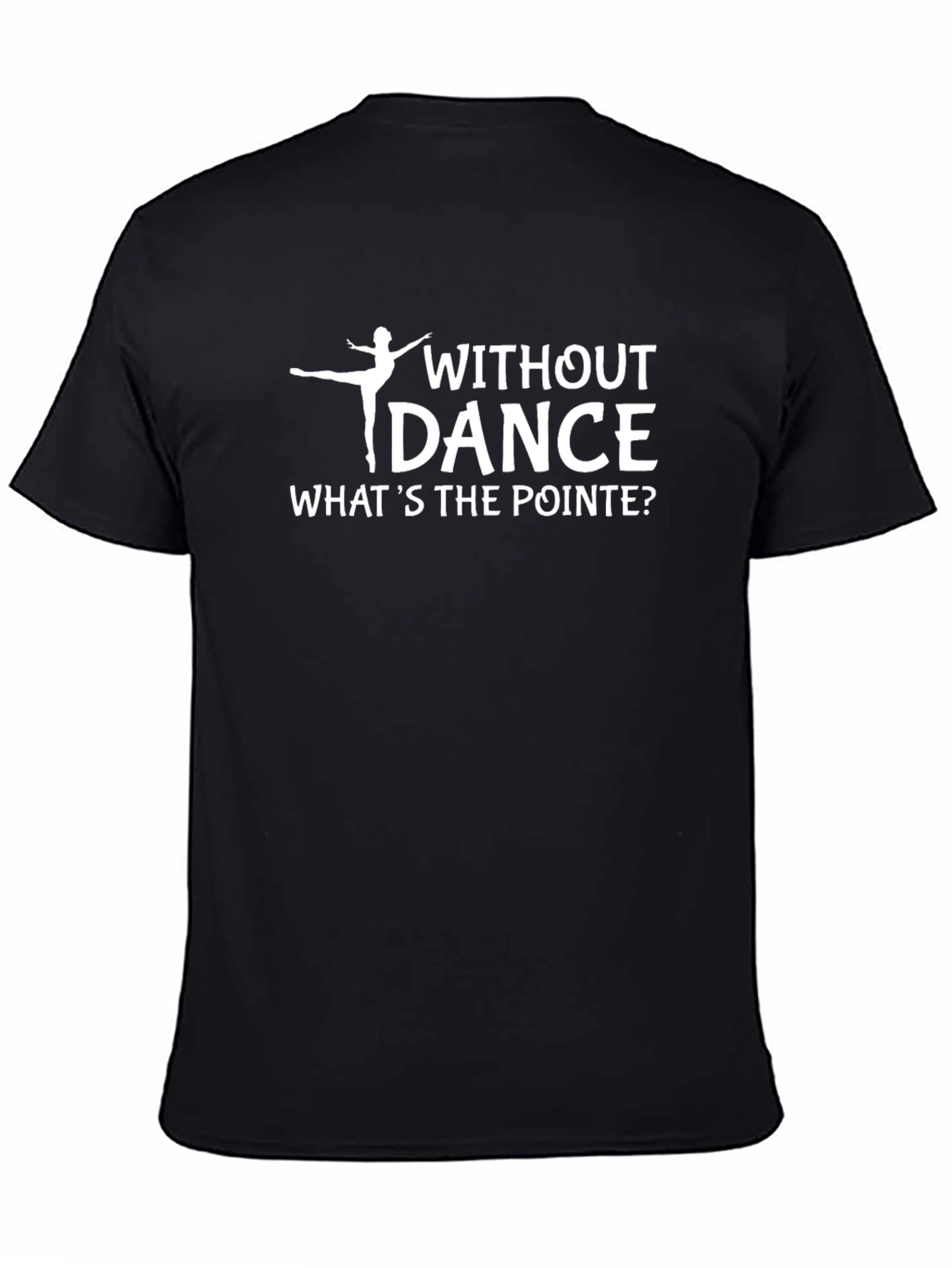 Black Dance Pointe Graphic T-Shirt - Ballet Lover Tee view 4