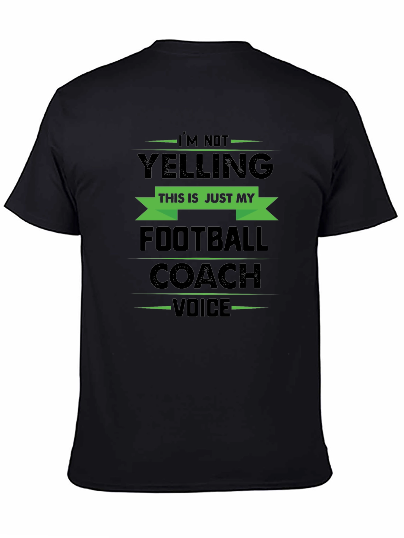 Black Football Coach Voice Graphic T-Shirt view 4