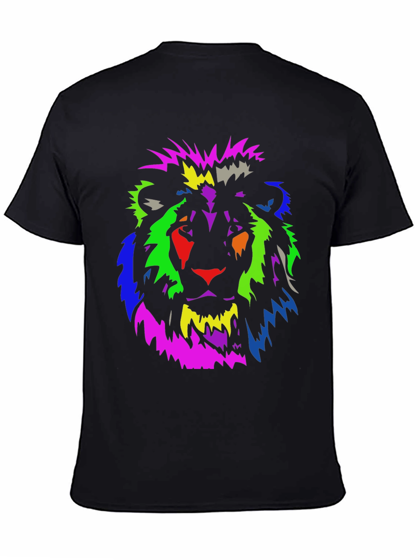 Black Lion Graphic Tee - Bold & Vibrant Design view 4