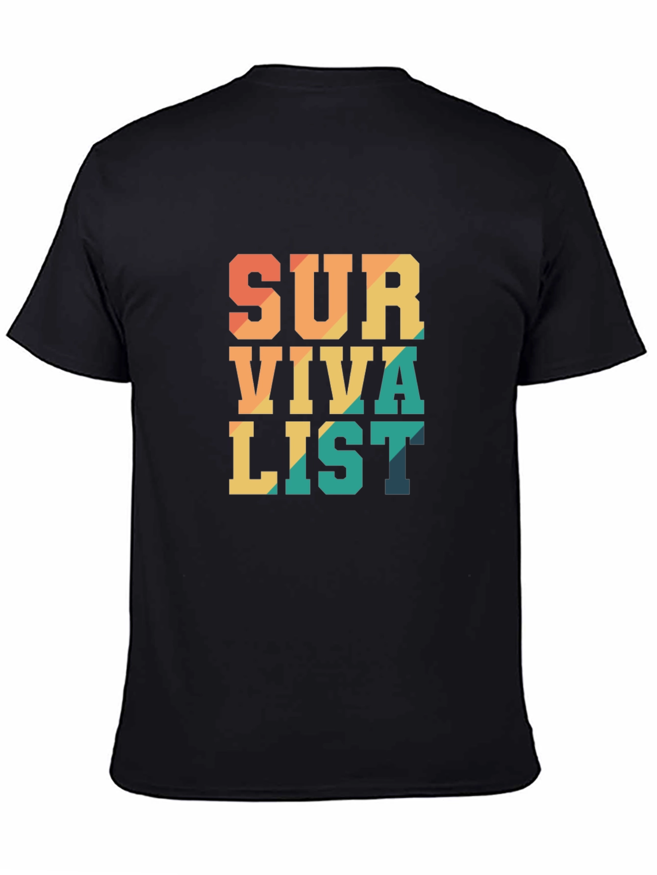 Black Survivalist Graphic Tee - Black view 4