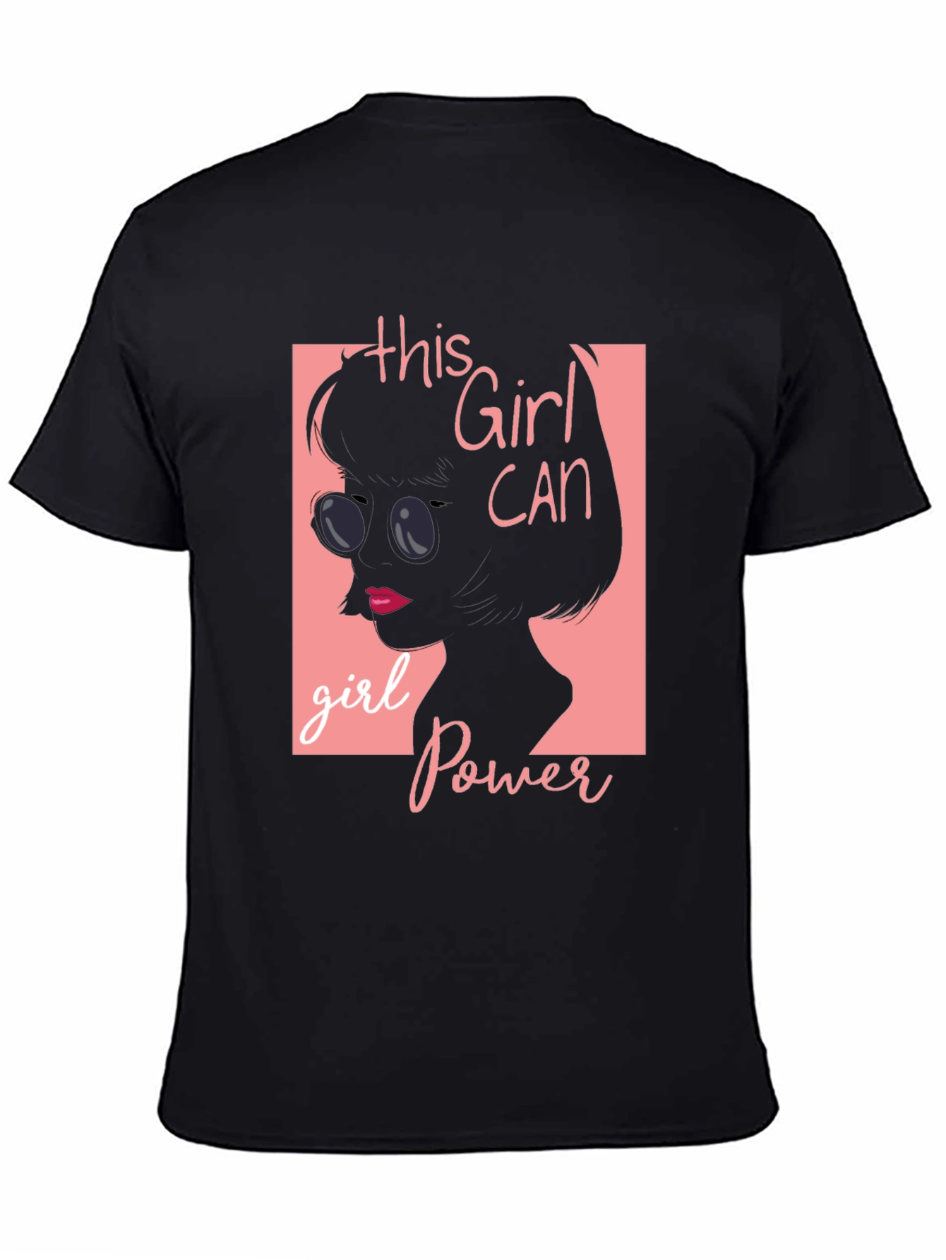 Black Girl Power Graphic Tee - This Girl Can T-Shirt view 4