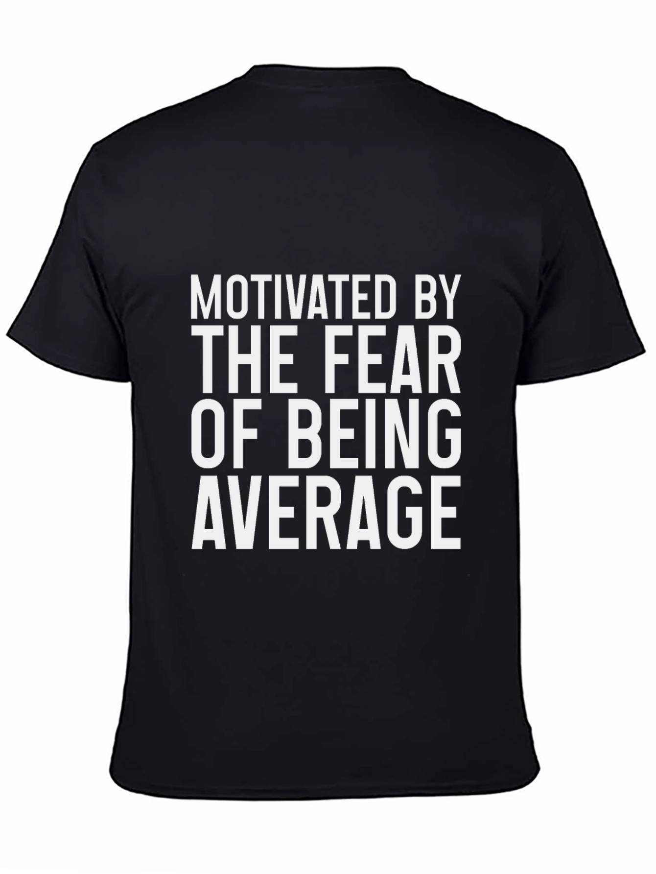 Black Motivated By Fear T-Shirt - Black Graphic Tee view 4