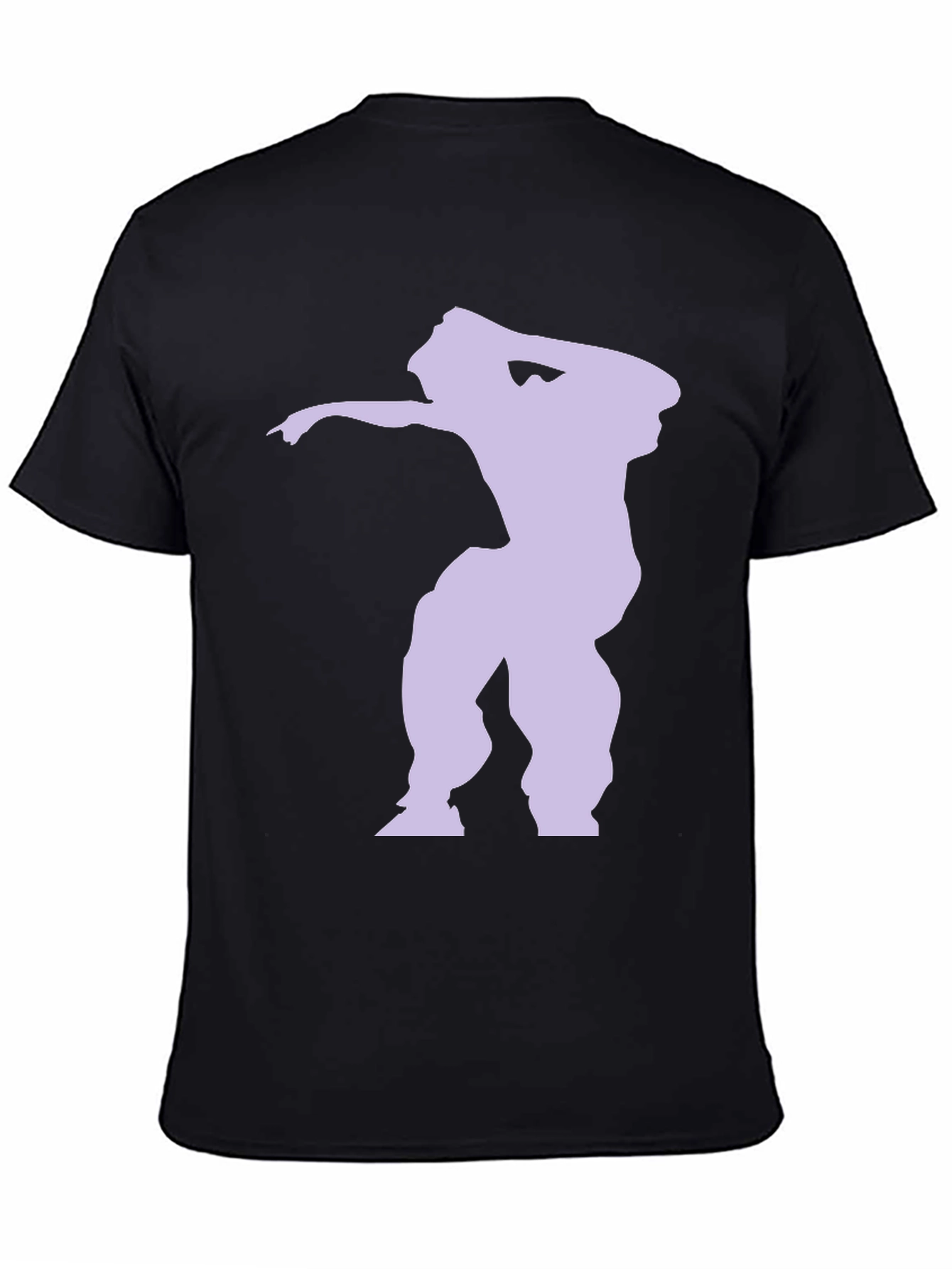 Black Dabbing Silhouette Graphic Tee - Black view 4