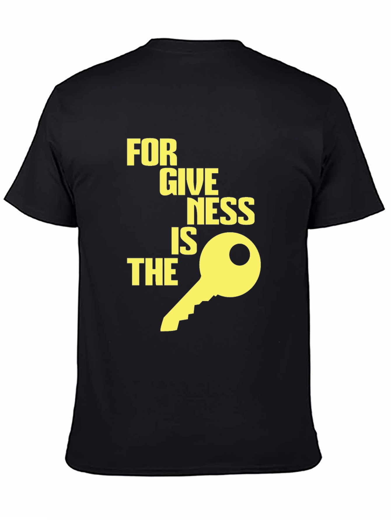 Black Forgiveness is the Key Graphic Tee - Black view 4