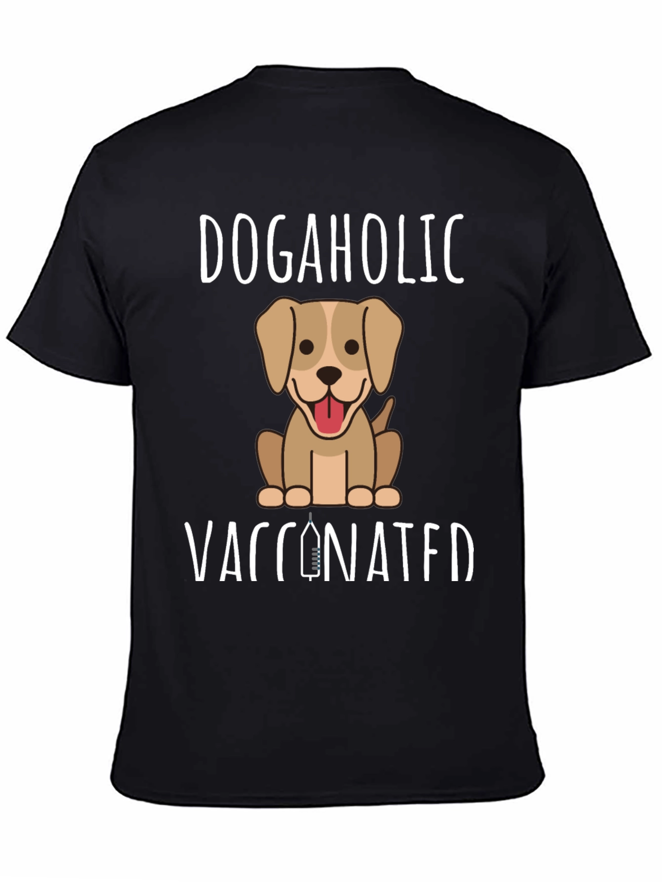 Dogaholic Vaccinated Graphic T-Shirt - 4