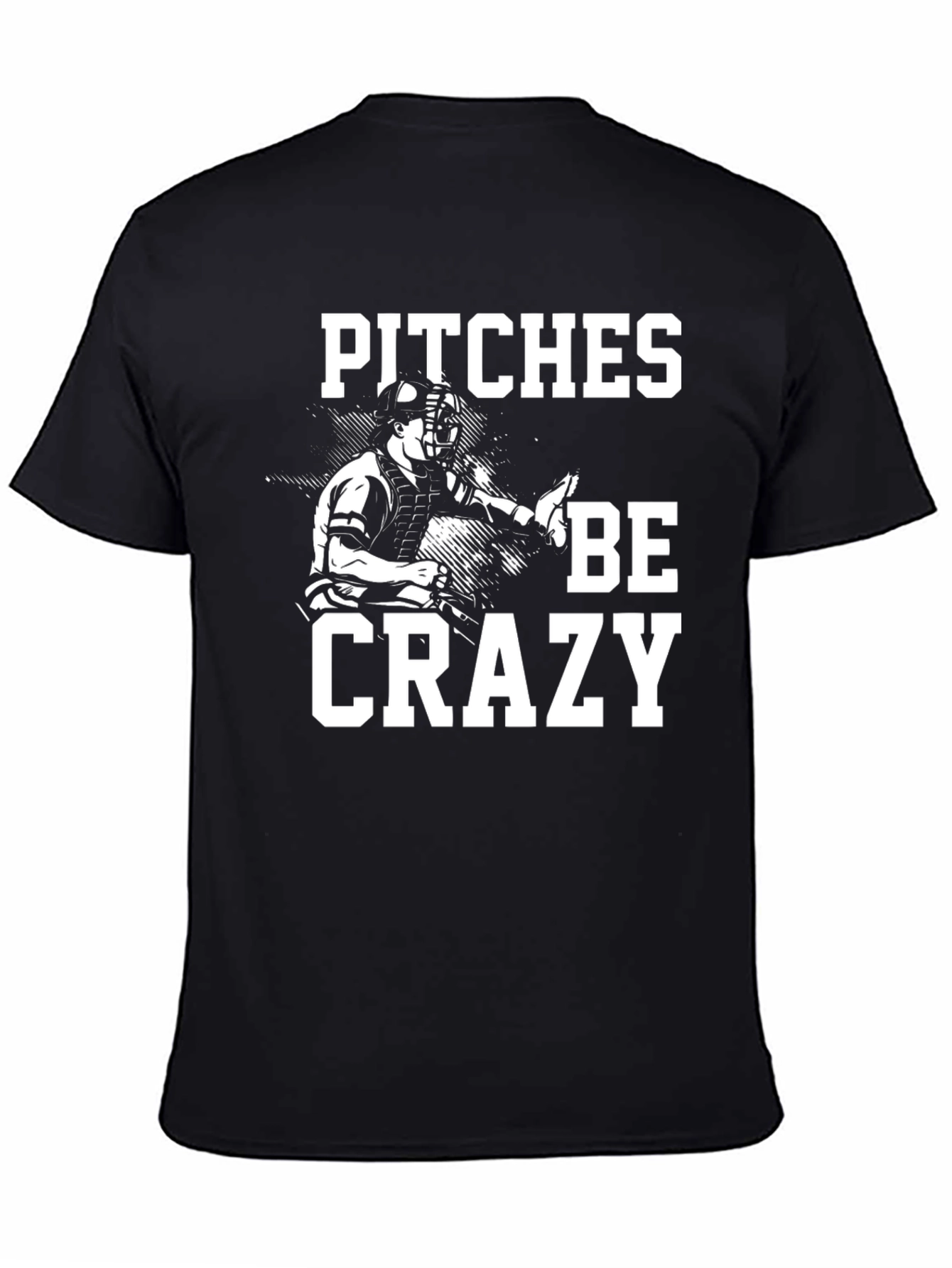 Black Pitches Be Crazy Graphic T-Shirt view 4