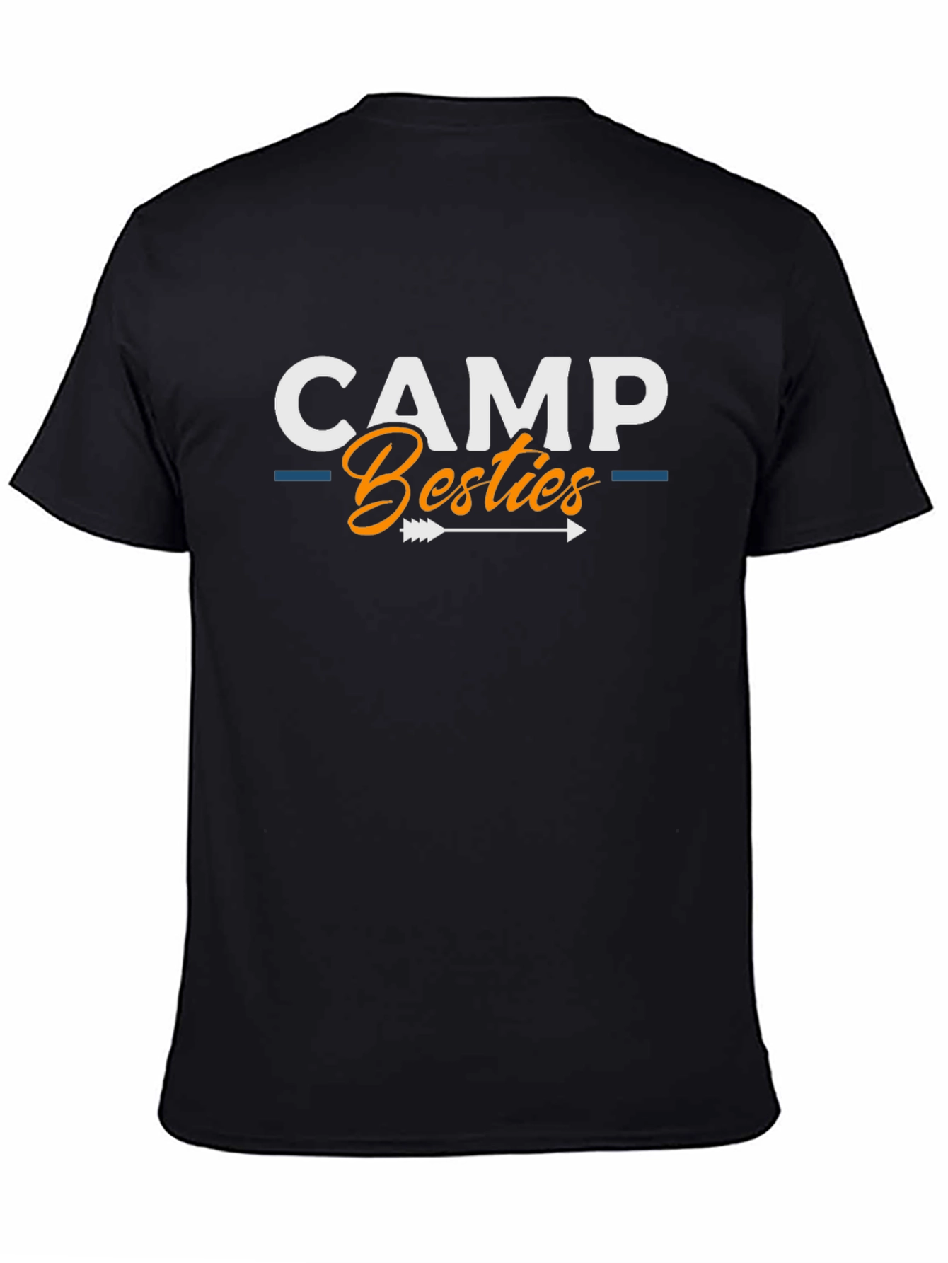 Black Camp Besties Graphic Tee - Black Cotton Blend Shirt view 4