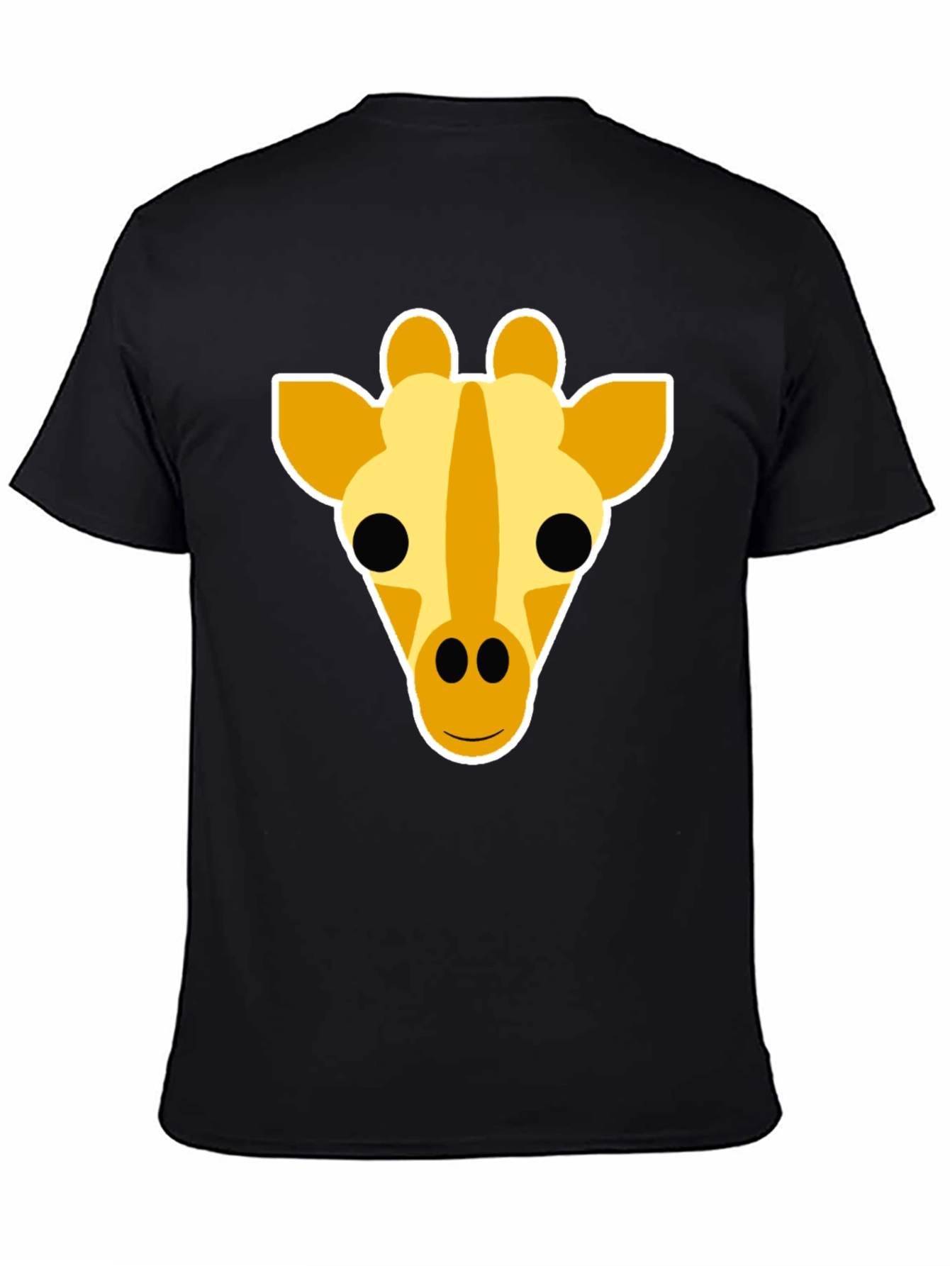 Black Giraffe Graphic Tee - Black Cotton T-Shirt view 4