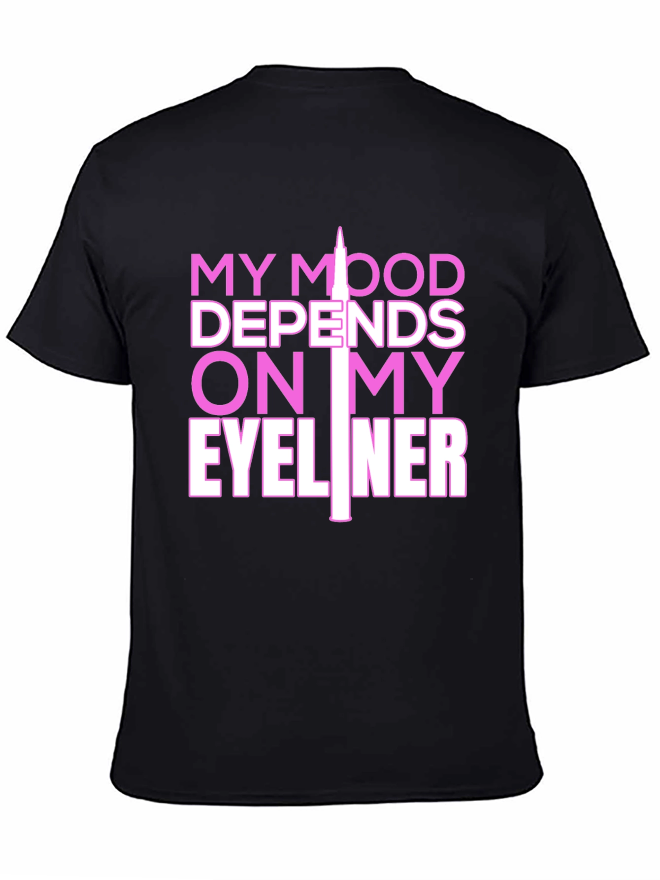 Black My Mood Eyeliner Graphic Tee - Black view 4