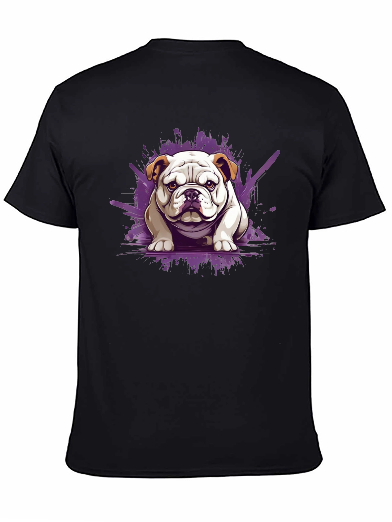Black Bulldog Graphic Tee - Stylish Men's Black T-Shirt view 4