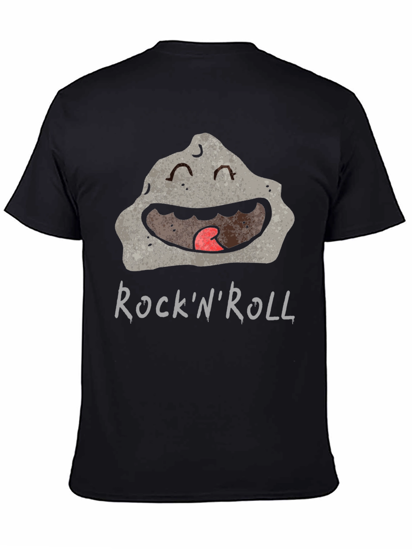 Black Rock'n'Roll Cartoon Rock Graphic Tee view 4