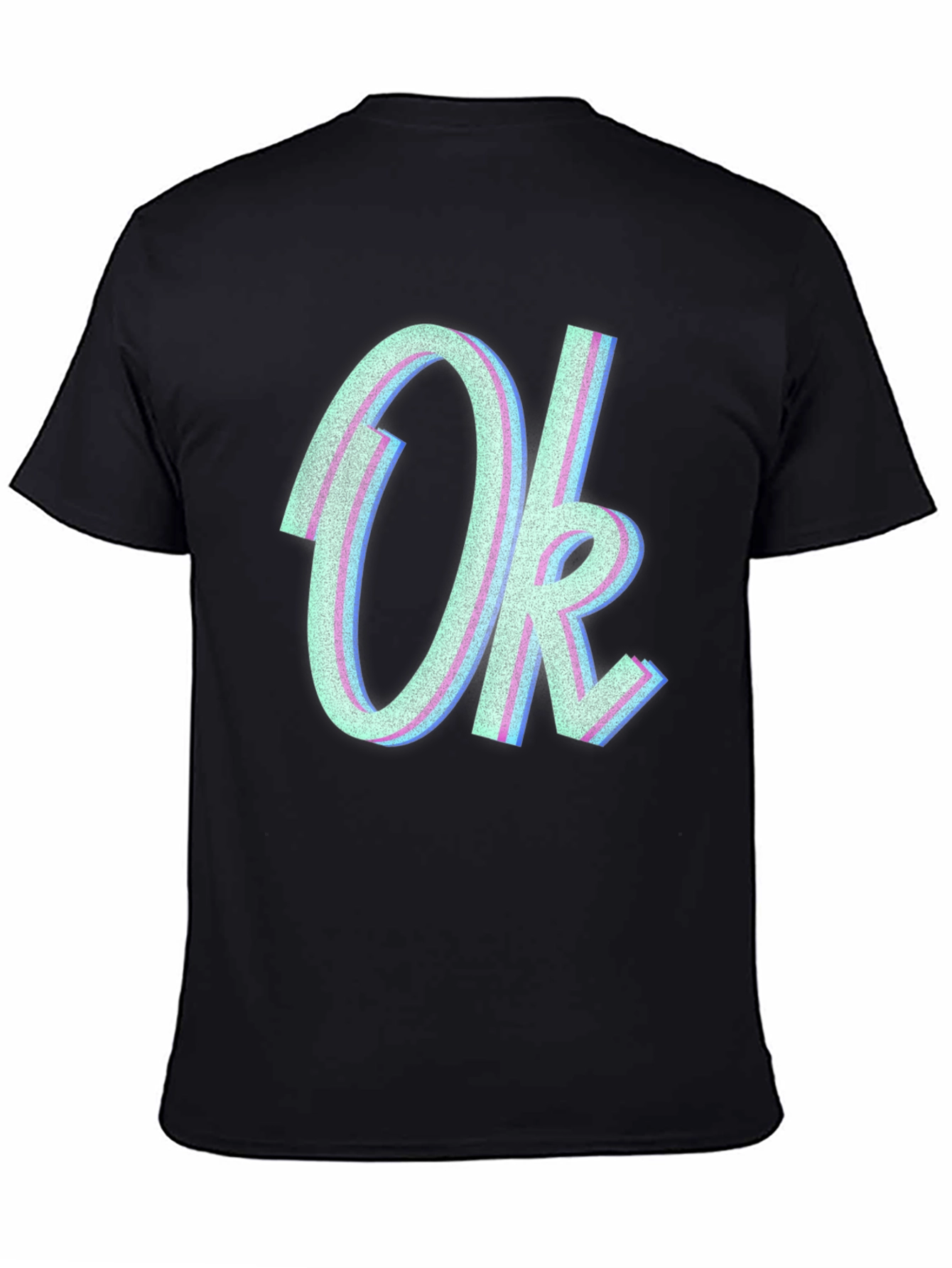 Black OK Graphic Tee - Trendy Casual T-Shirt view 4