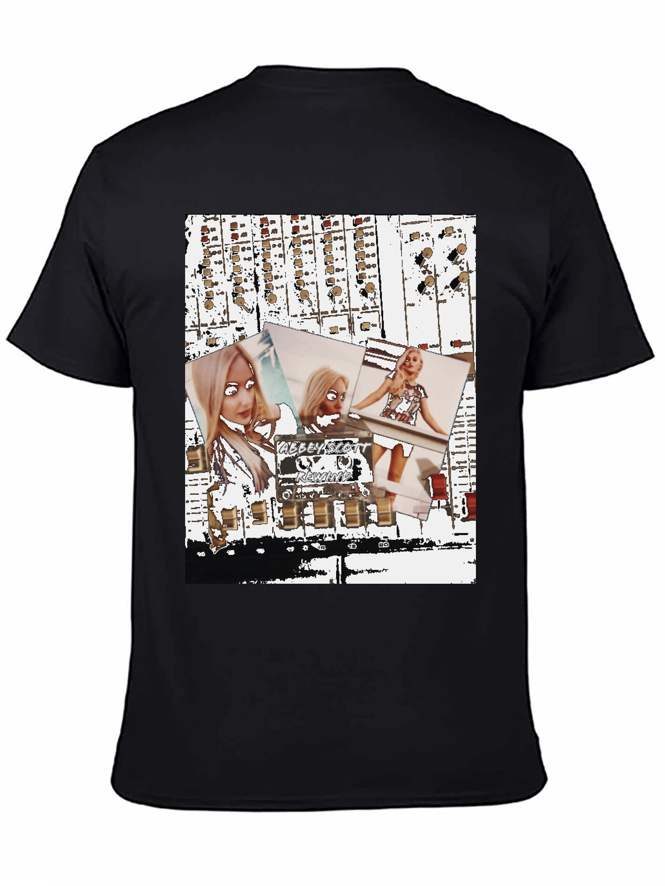 Black Abstract Abbey Scott Graphic Tee view 4