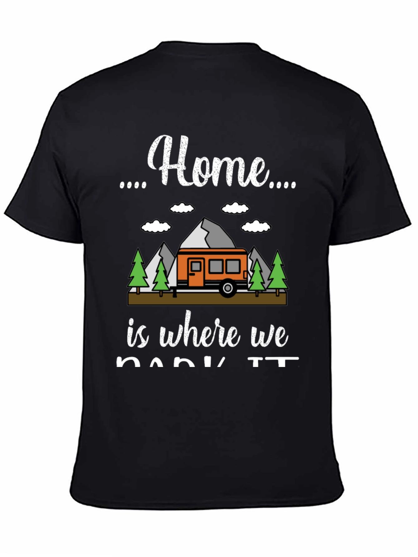 Black Home is Where We Park It T-Shirt view 4