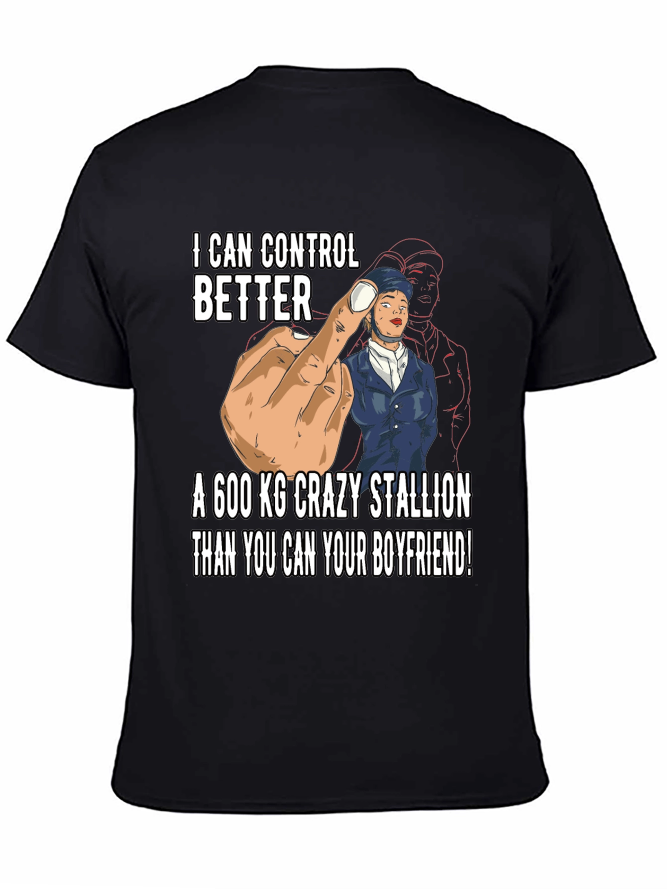 Black I Can Control Better Graphic T-Shirt view 4