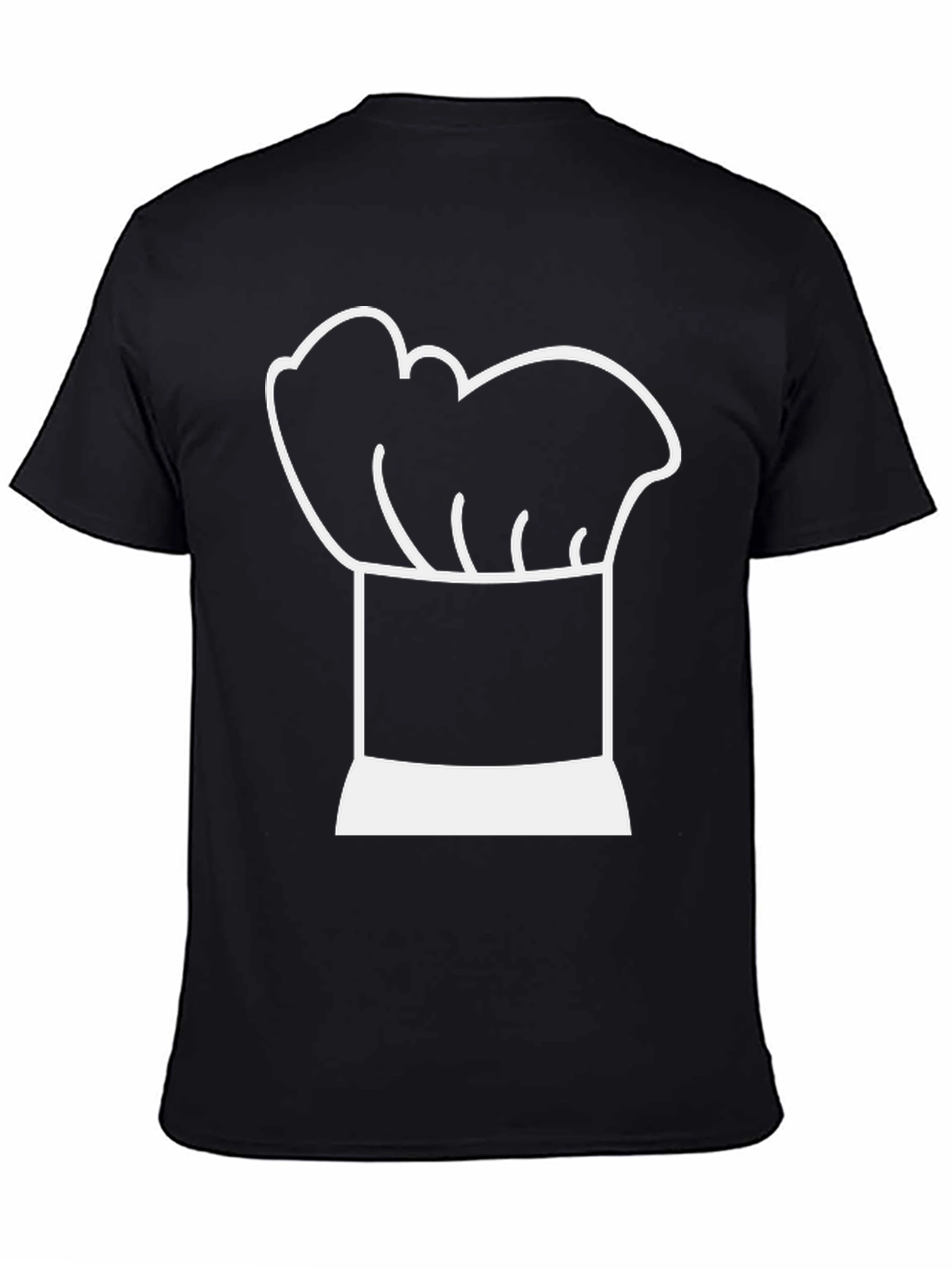 Black Chef Hat Graphic T-Shirt - Culinary Style view 4