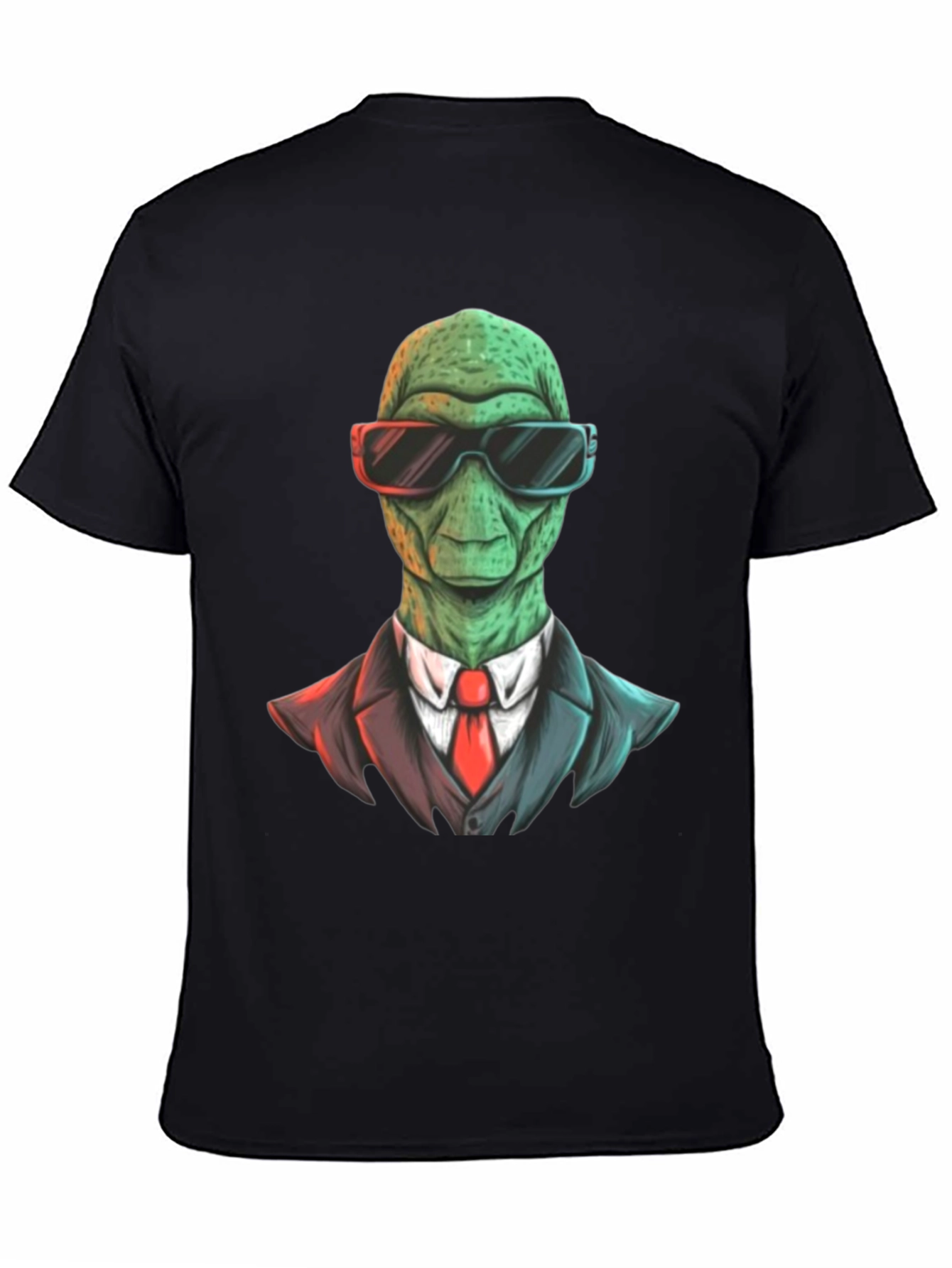 Black Alien in Suit Graphic T-Shirt view 4