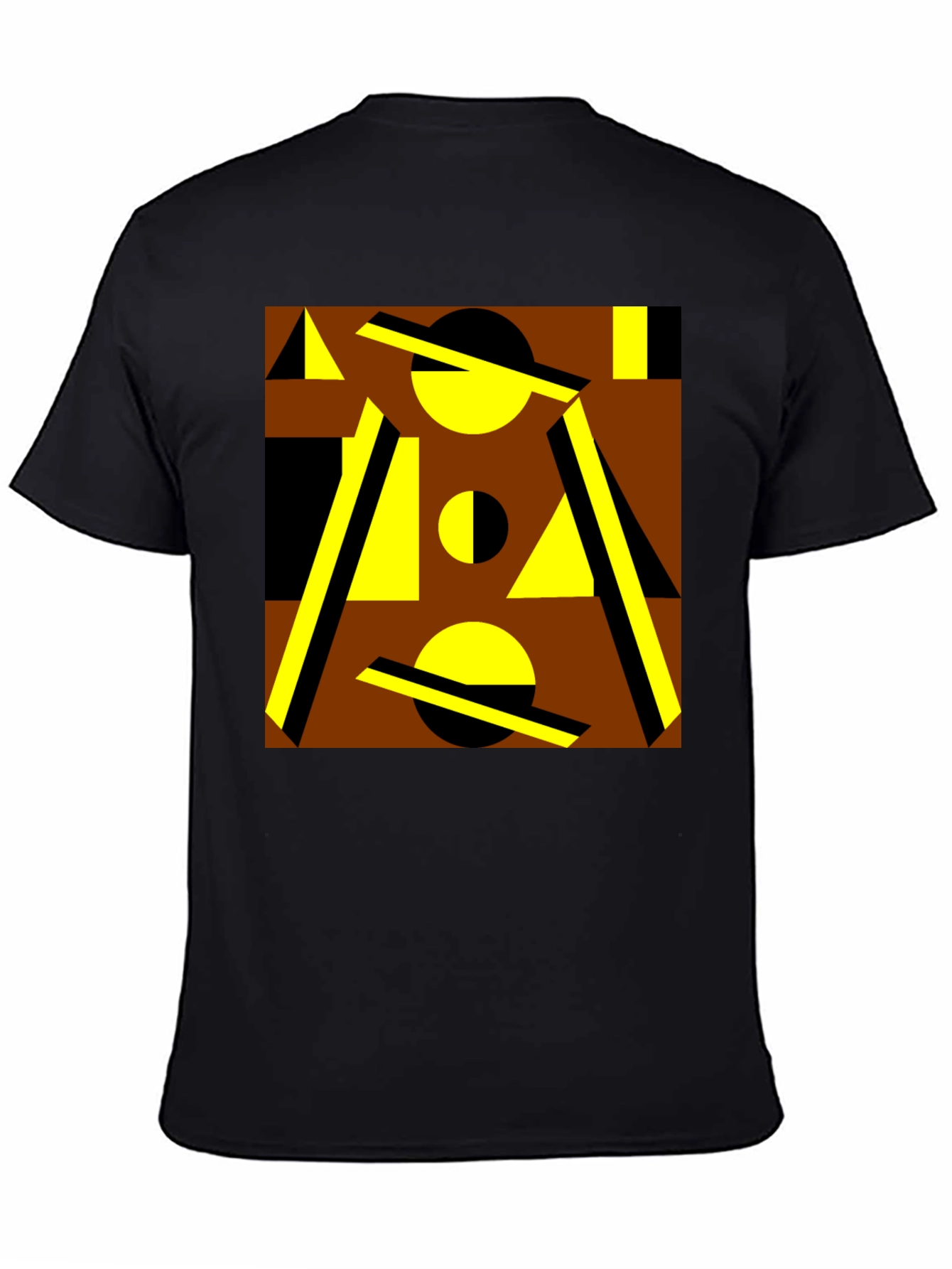 Black Geometric Pattern Graphic Tee view 4