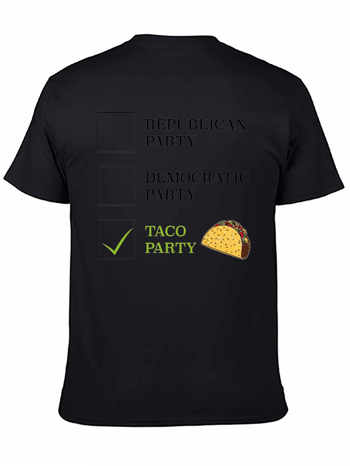 Black Taco Party Men's T-Shirt view 4