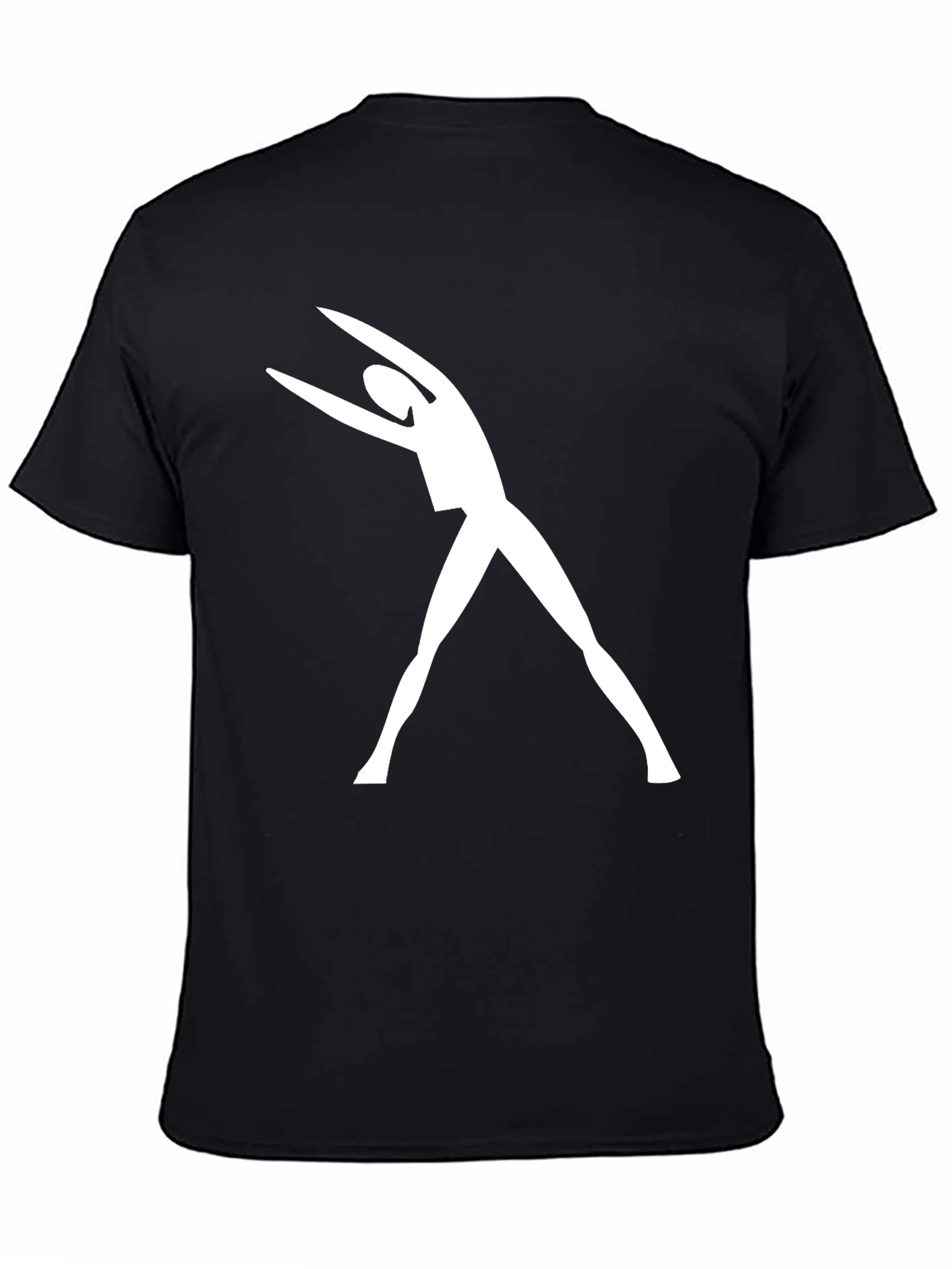 Black Yoga Pose Graphic Tee - Black Cotton Comfort Fit T-Shirt view 4