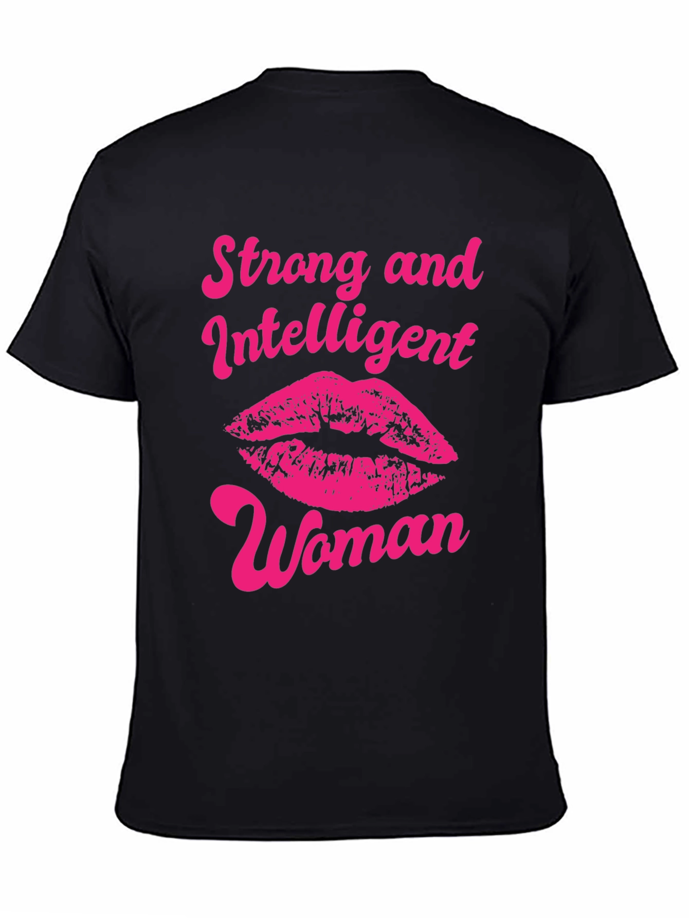Black Strong Intelligent Woman Lips Graphic T-Shirt view 4