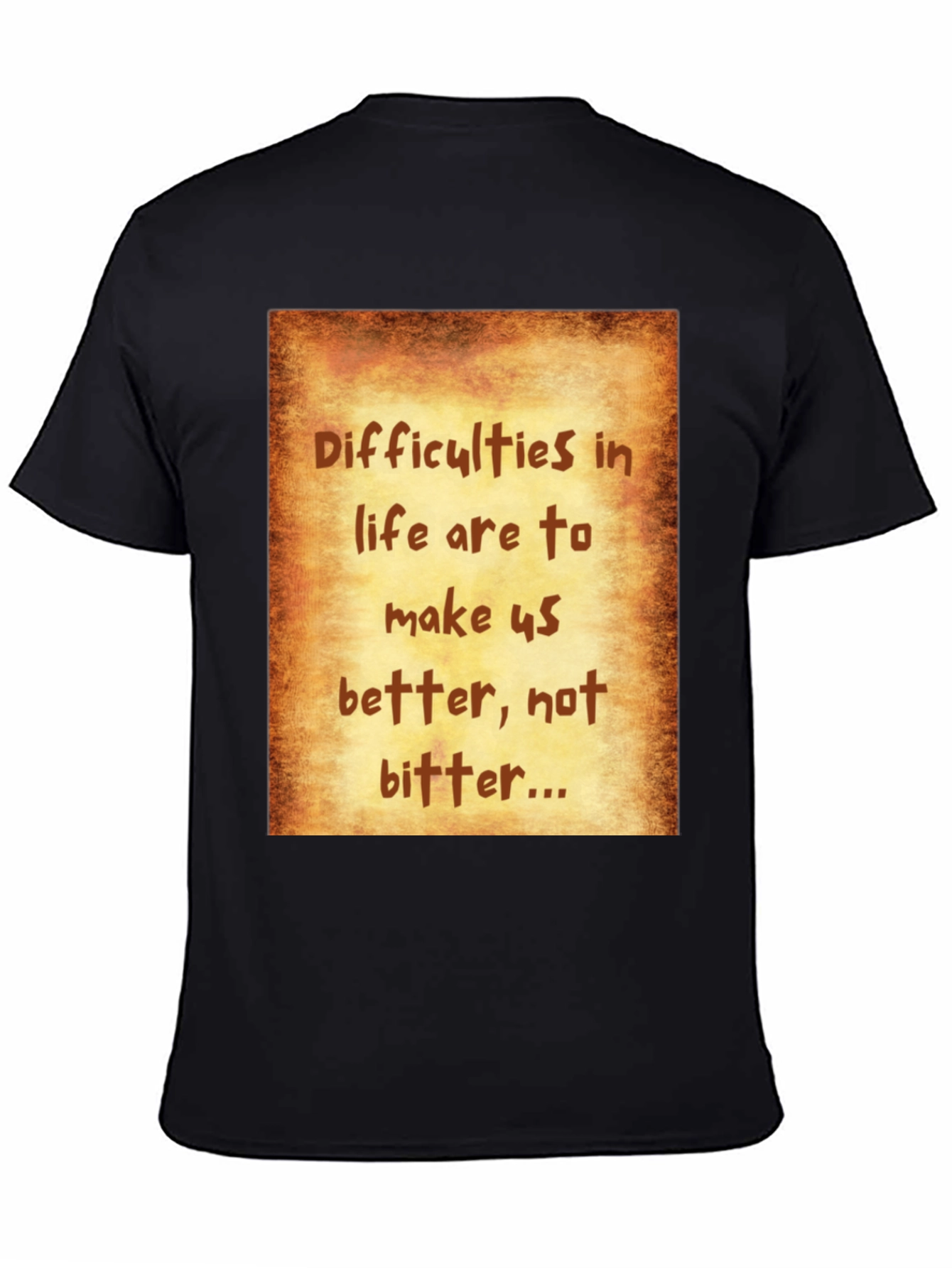 Black Inspirational Quote Graphic Tee - Black view 4