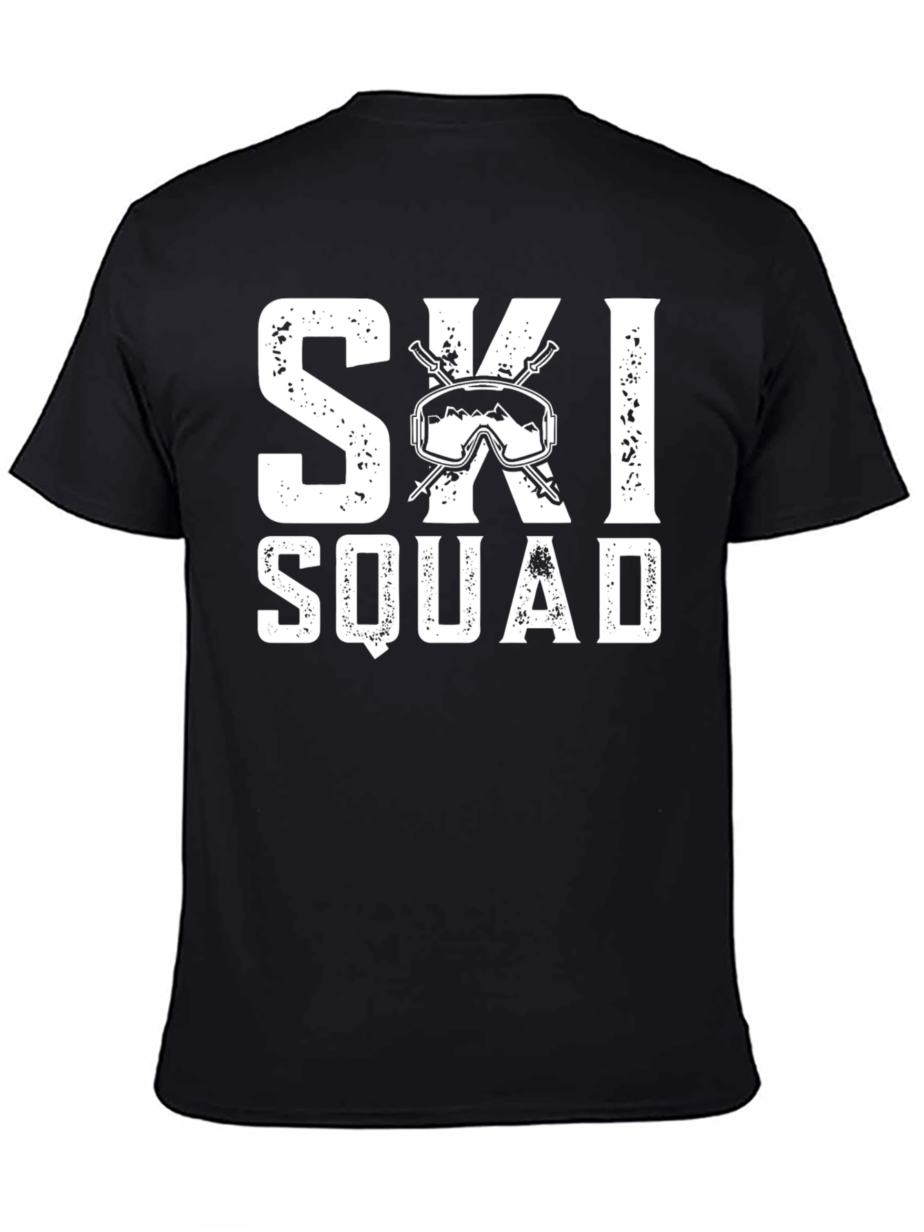Black Ski Squad T-Shirt - Winter Sports Apparel view 4