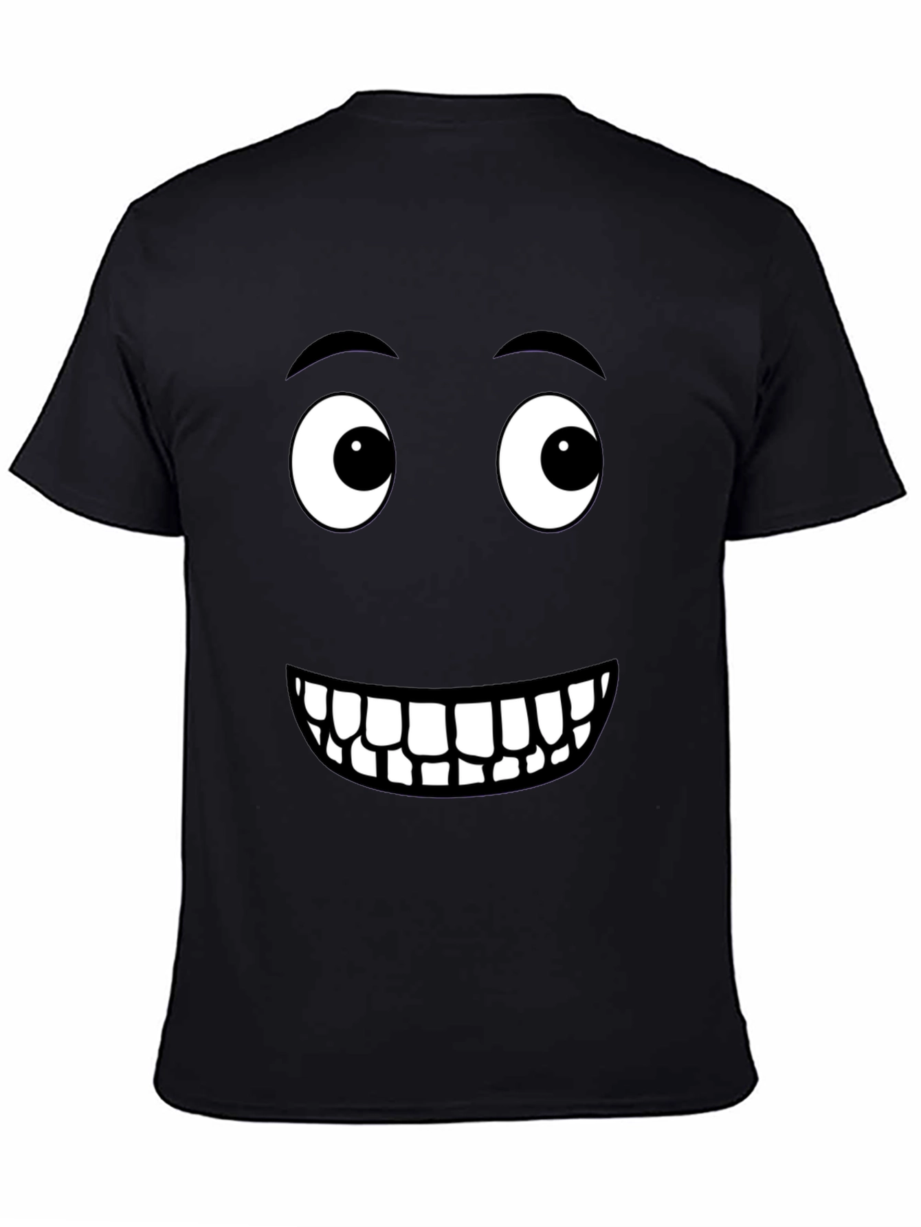 Black Funny Face Graphic T-Shirt view 4