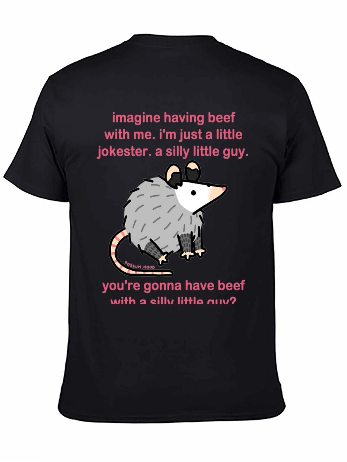 Black Silly Little Guy Possum Tee view 4