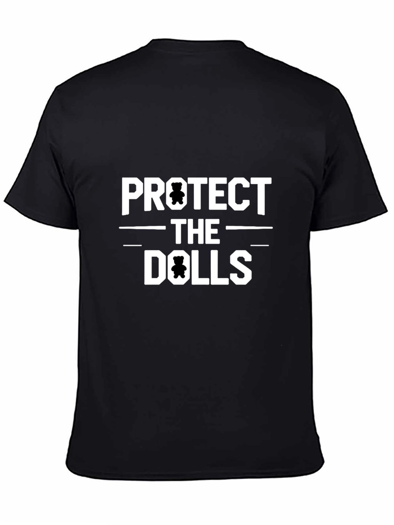 Black Protect the Dolls Graphic Tee - Unisex Cotton T-Shirt view 4