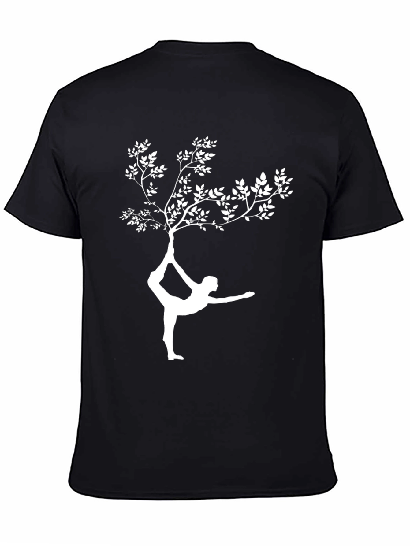Black Yoga Tree Graphic Tee - Balance & Style view 4