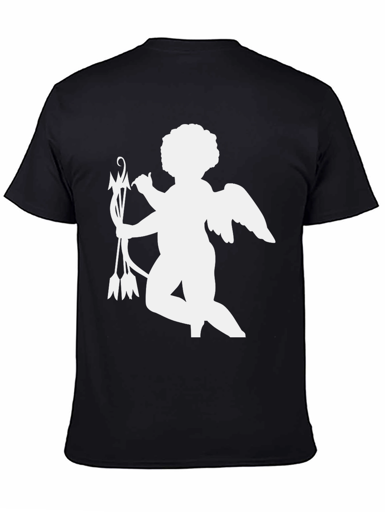 Black Cupid Graphic T-Shirt - Stylish Black Tee view 4