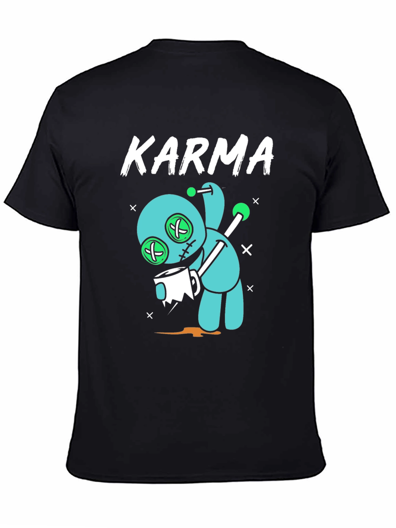 Black Karma Voodoo Doll Graphic T-Shirt view 4