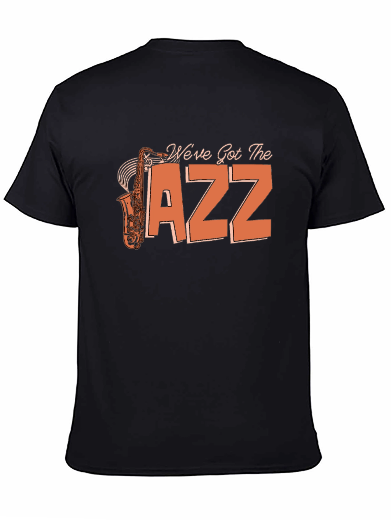 Black We've Got the Jazz Saxophone T-Shirt view 4