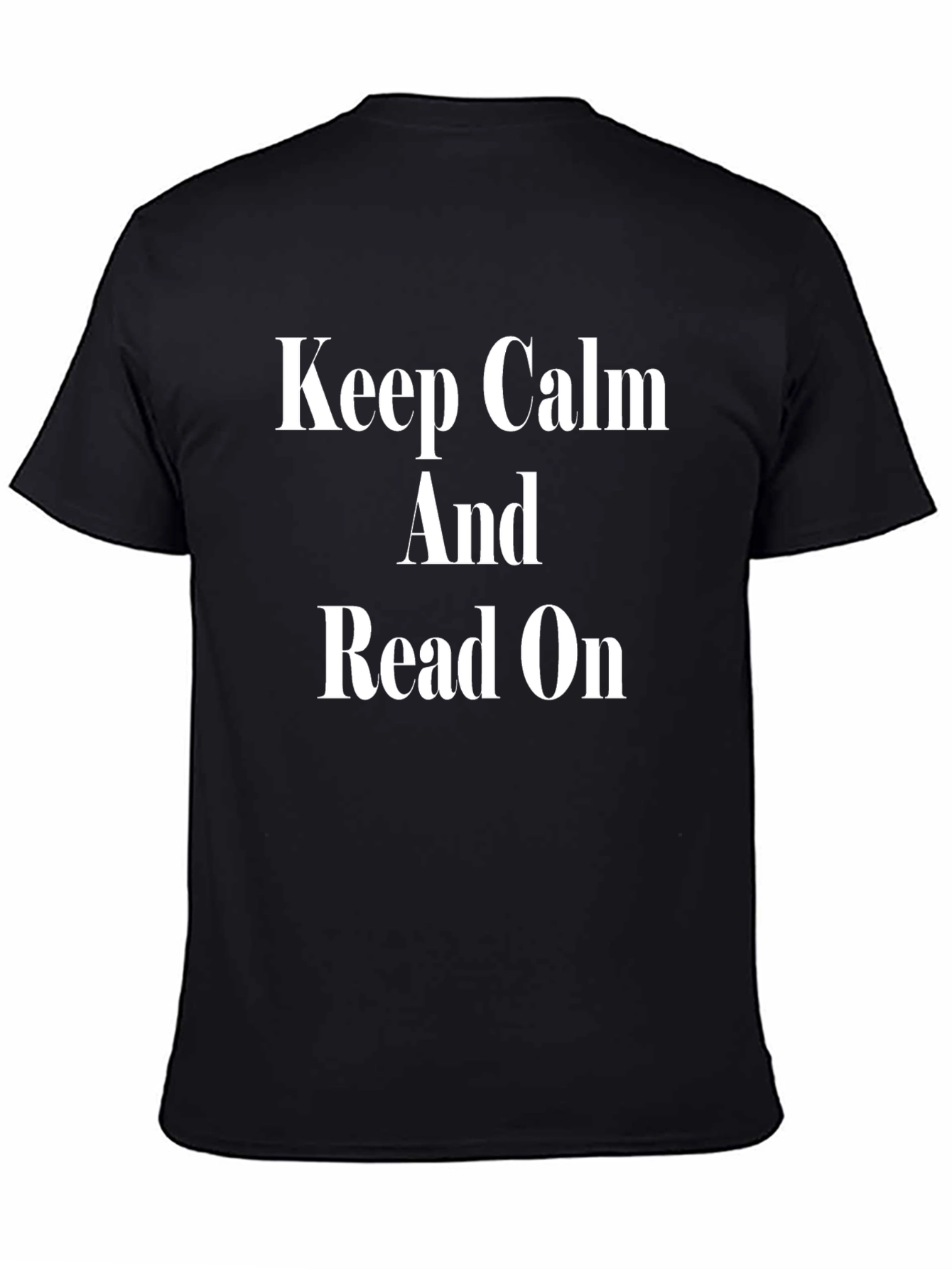 Black Keep Calm Read On T-Shirt - Black Cotton Tee view 4